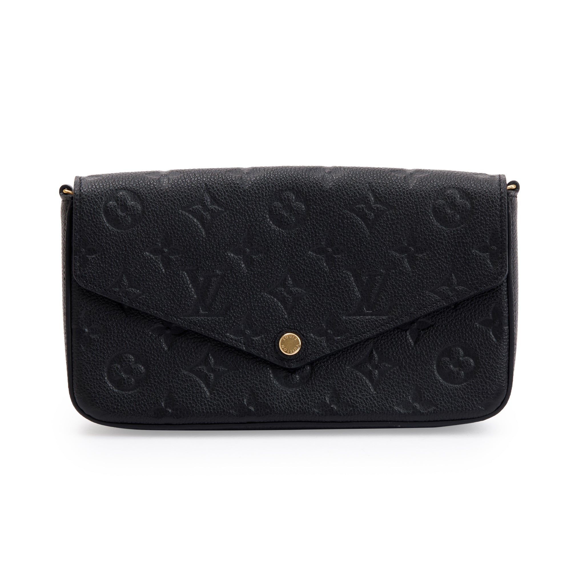 Louis Vuitton Black Monogram Empreinte Leather Felicie Pochette