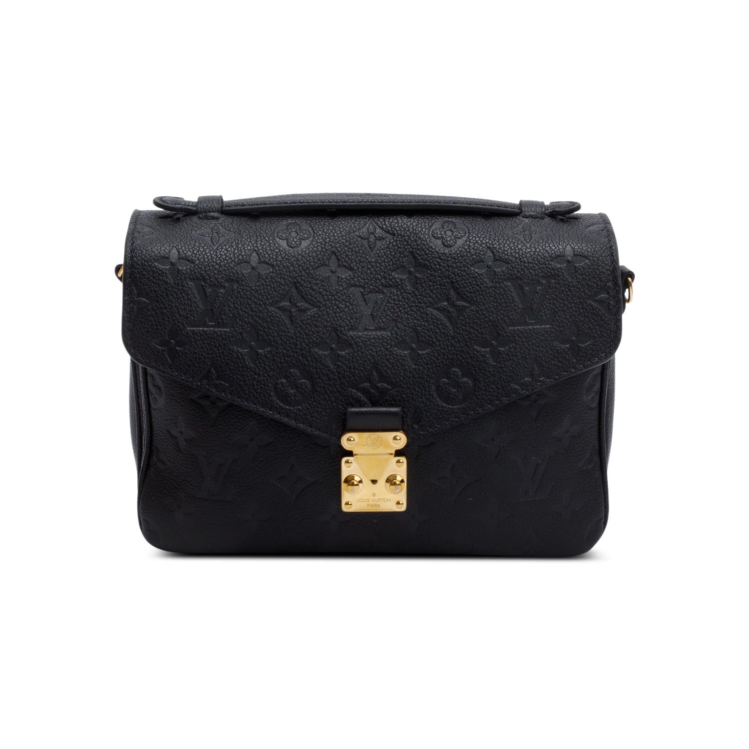 Louis Vuitton Black Monogram Empreinte Leather Pochette Metis w/ Box