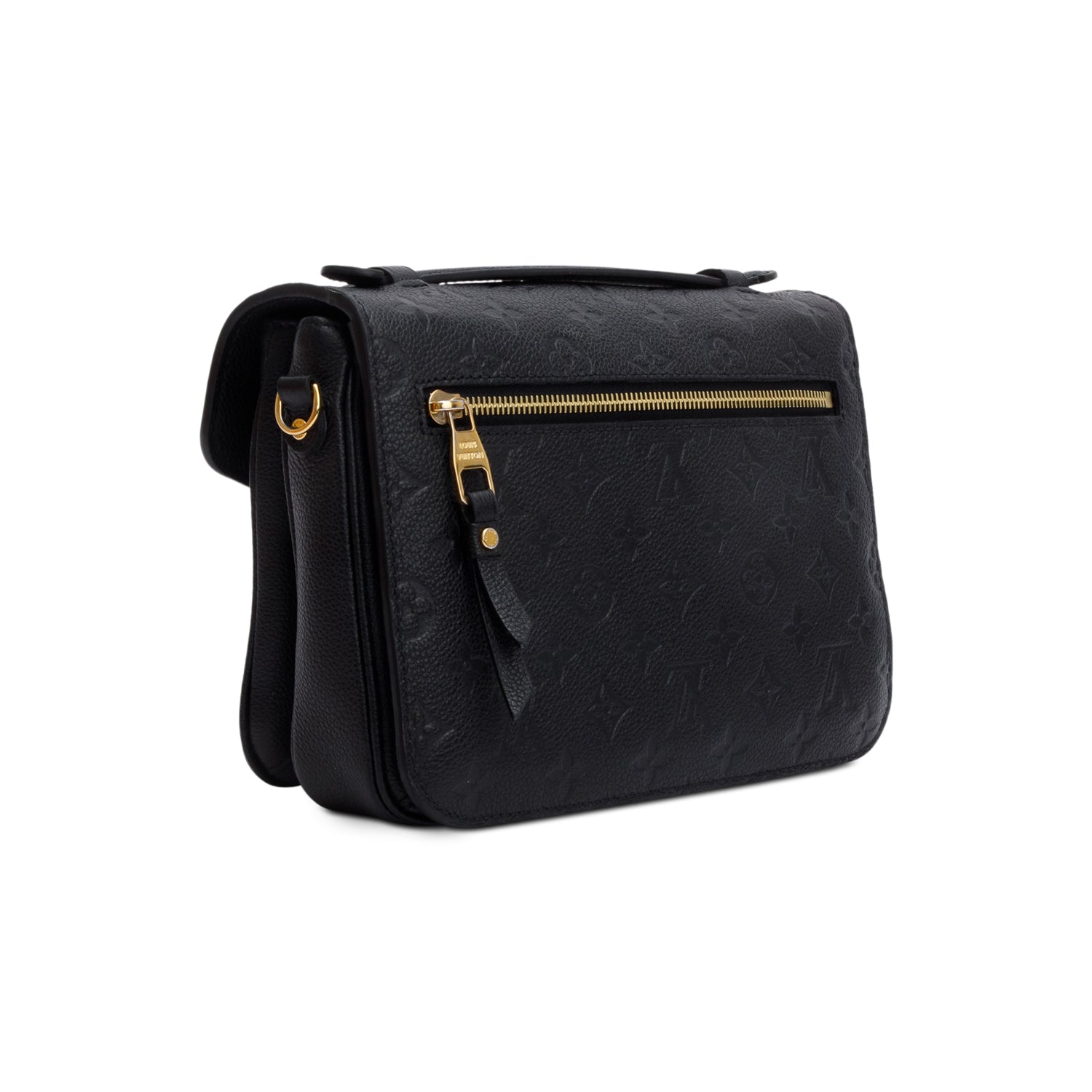 Louis Vuitton Black Monogram Empreinte Leather Pochette Metis w/ Box