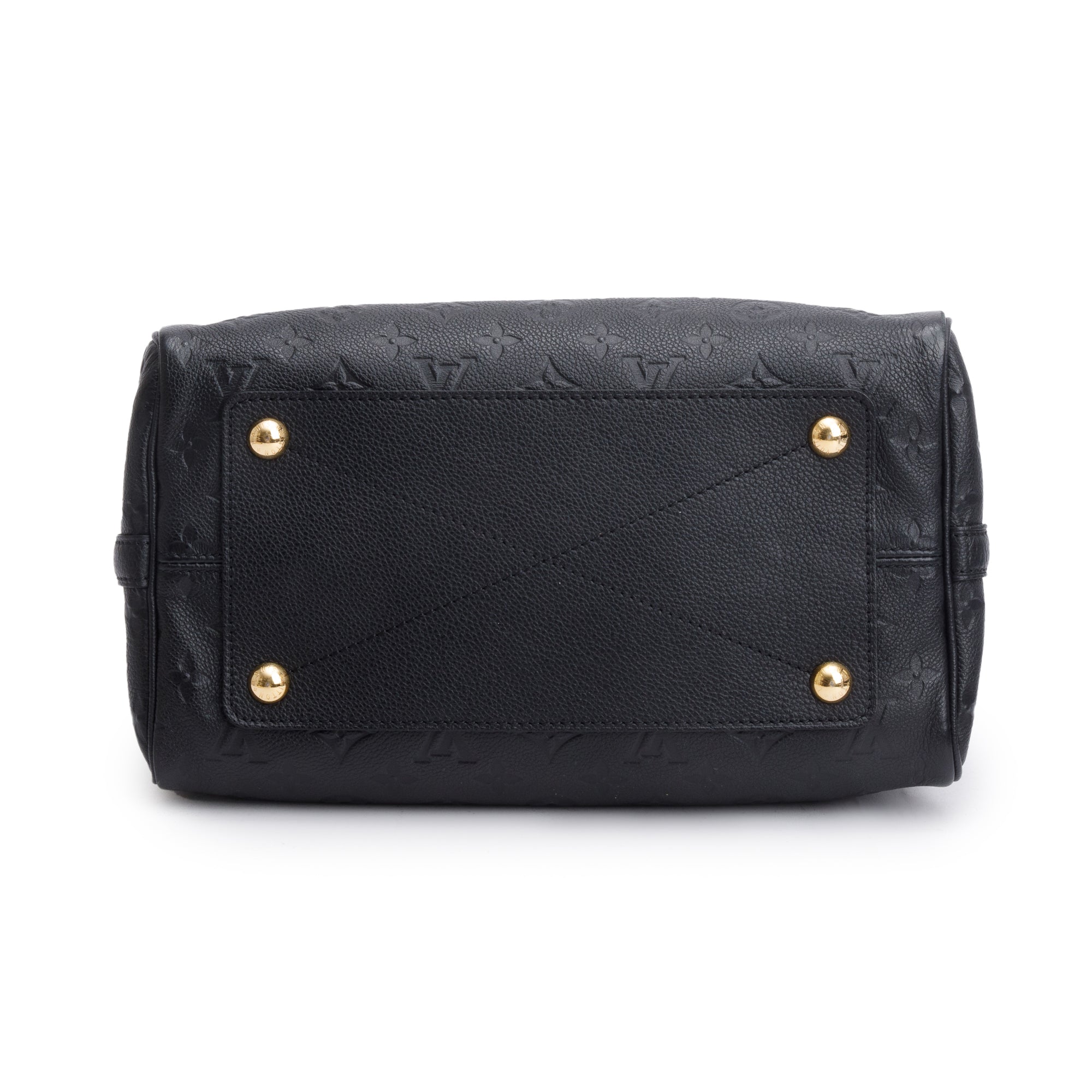Louis Vuitton Black Monogram Empreinte Leather Speedy Bandouliere 30 w/ Strap