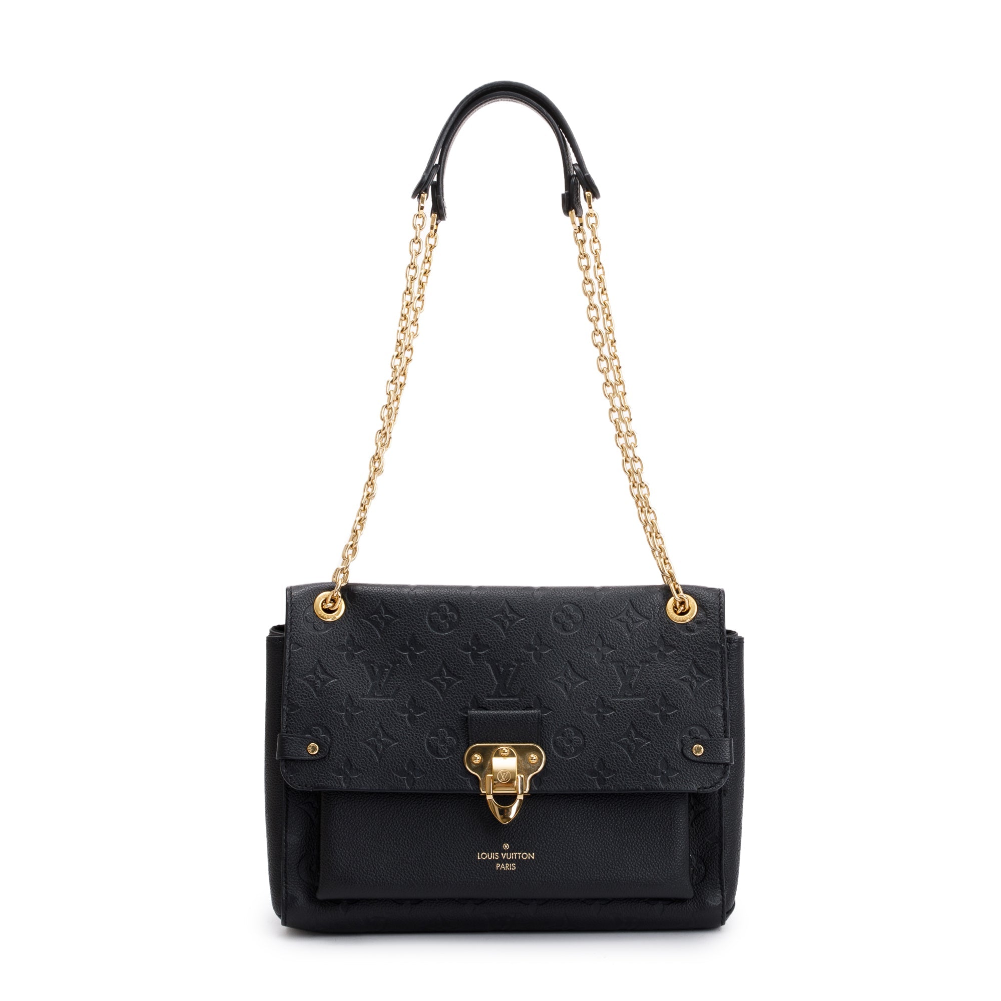 Louis Vuitton Black Monogram Empreinte Leather Vavin MM w/ Box