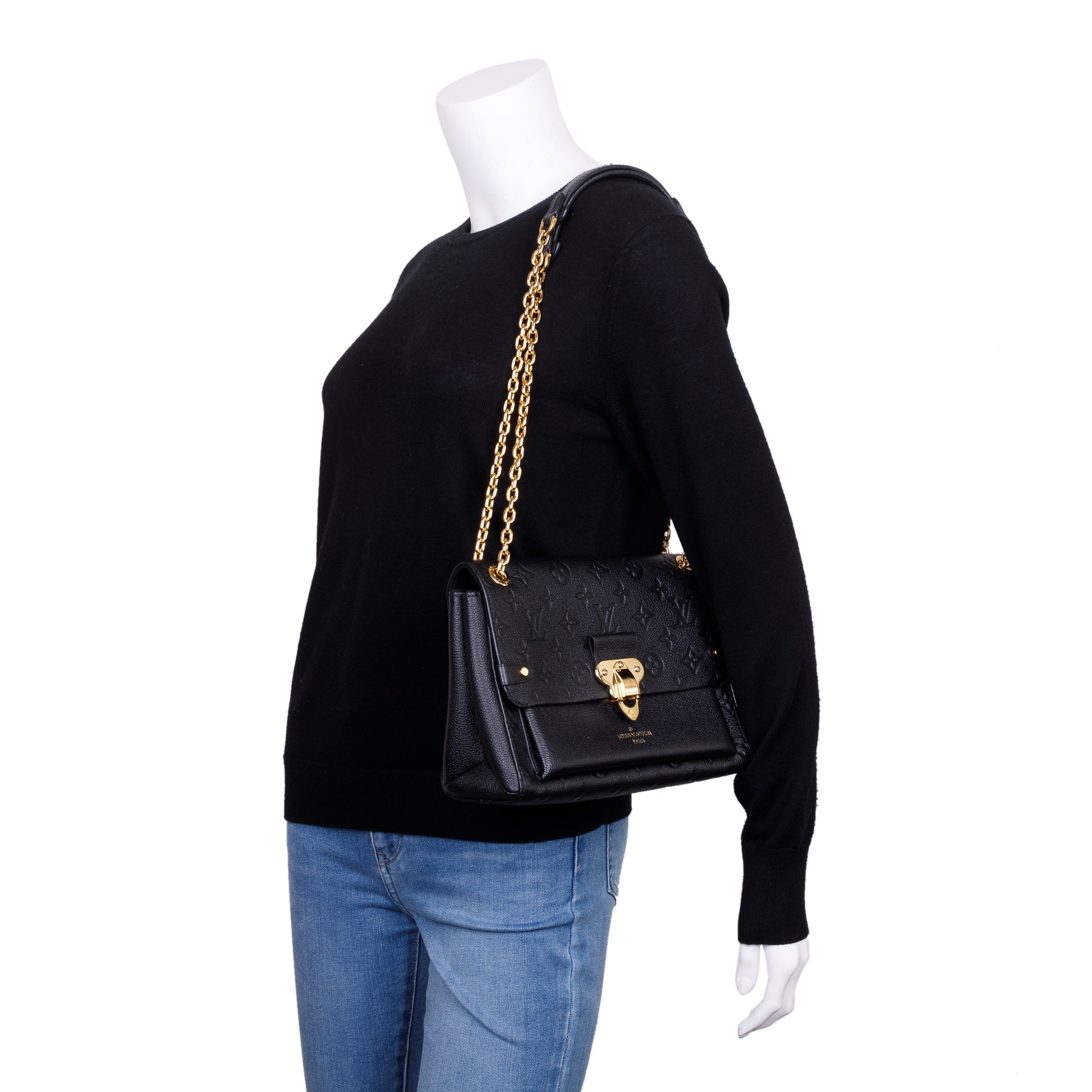 Louis Vuitton Black Monogram Empreinte Leather Vavin PM