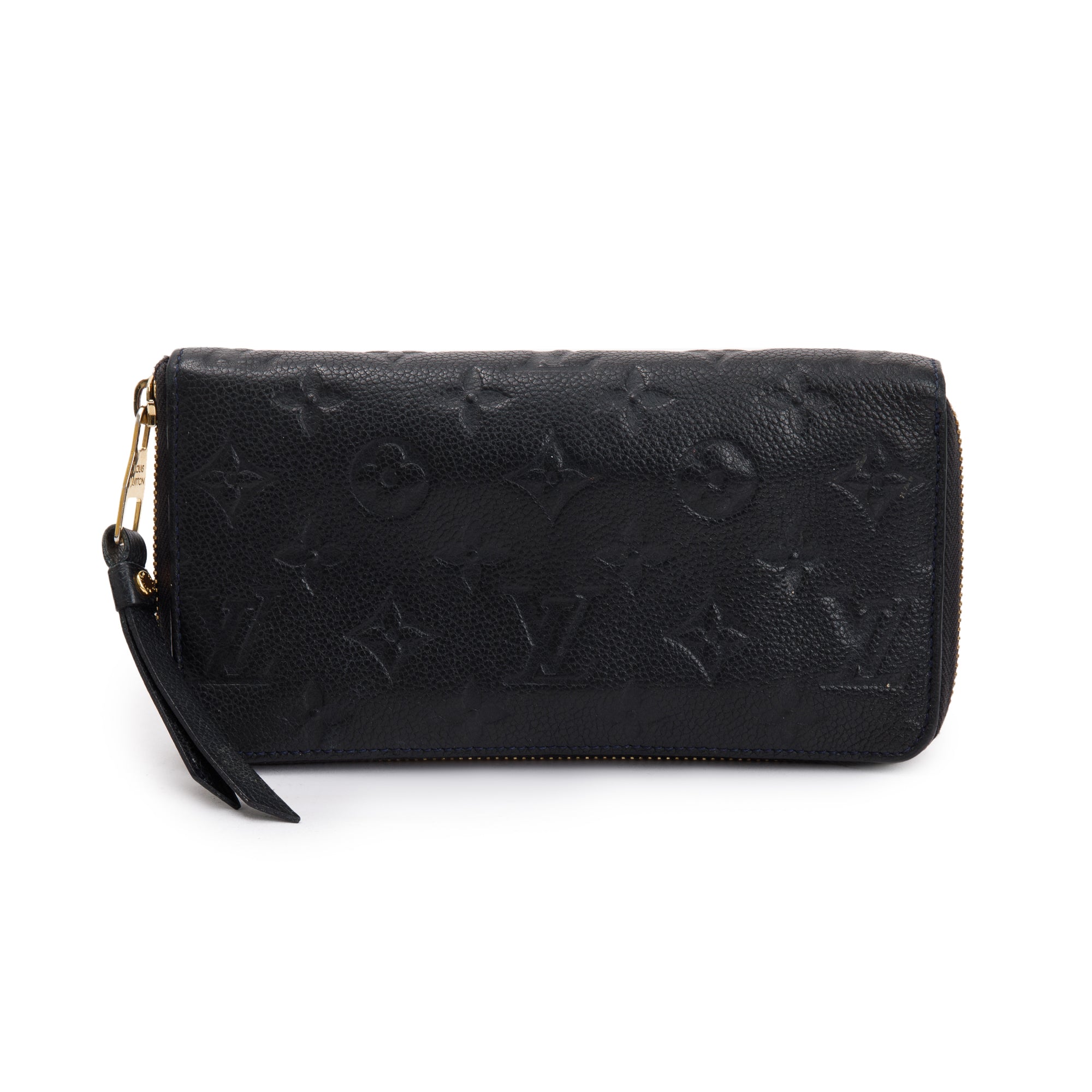 Louis Vuitton Black Monogram Empreinte Leather Zippy Organizer Wallet