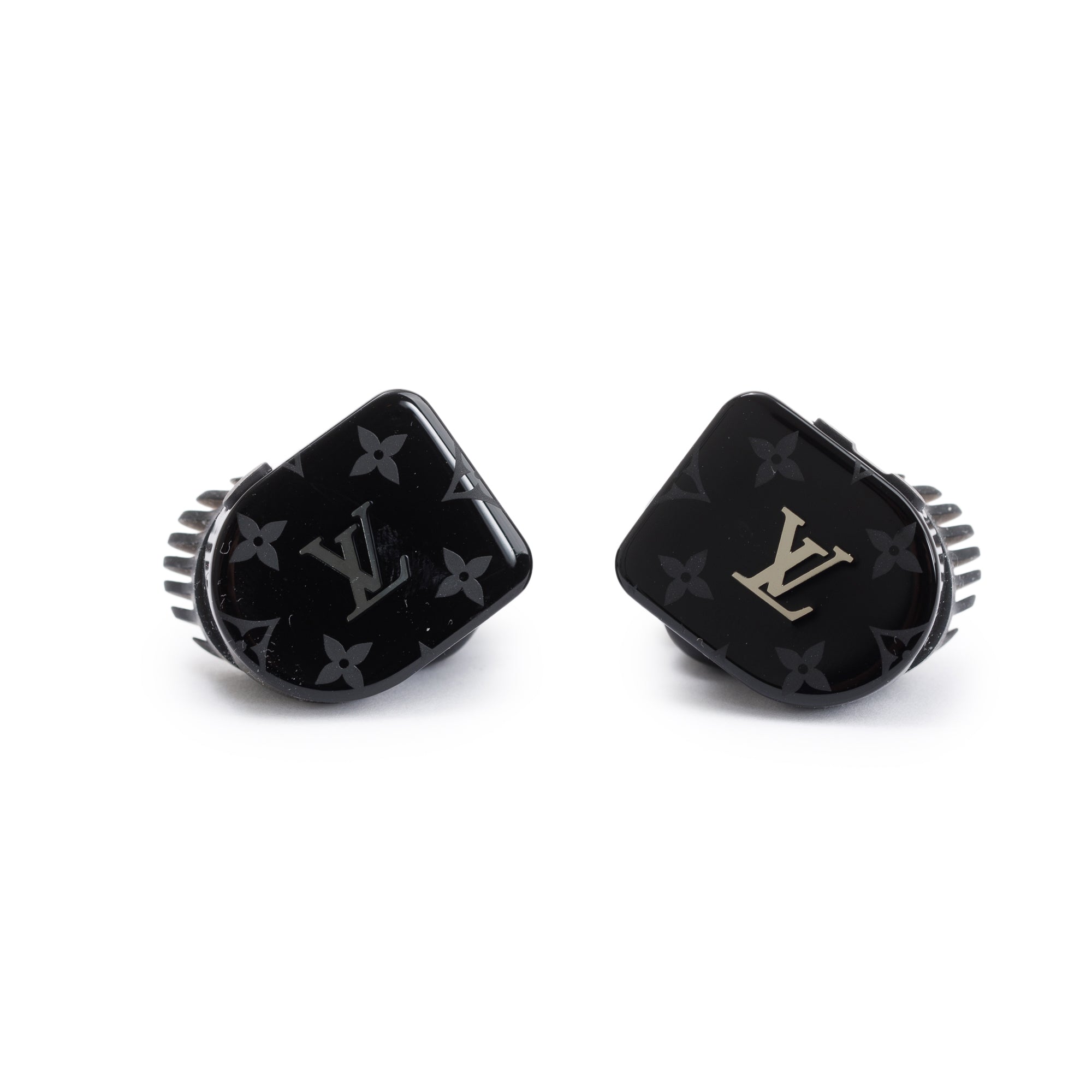 Louis Vuitton Black Monogram Horizon Wireless Earphones w/ Box & Accessories