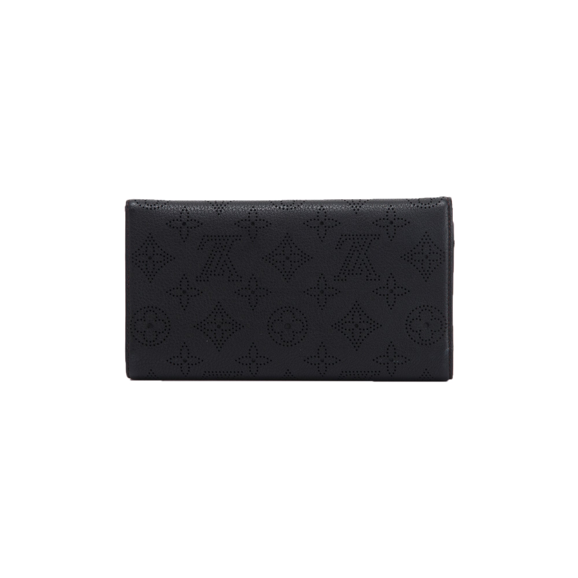 Louis Vuitton Black Monogram Mahina Leather Amelia Wallet