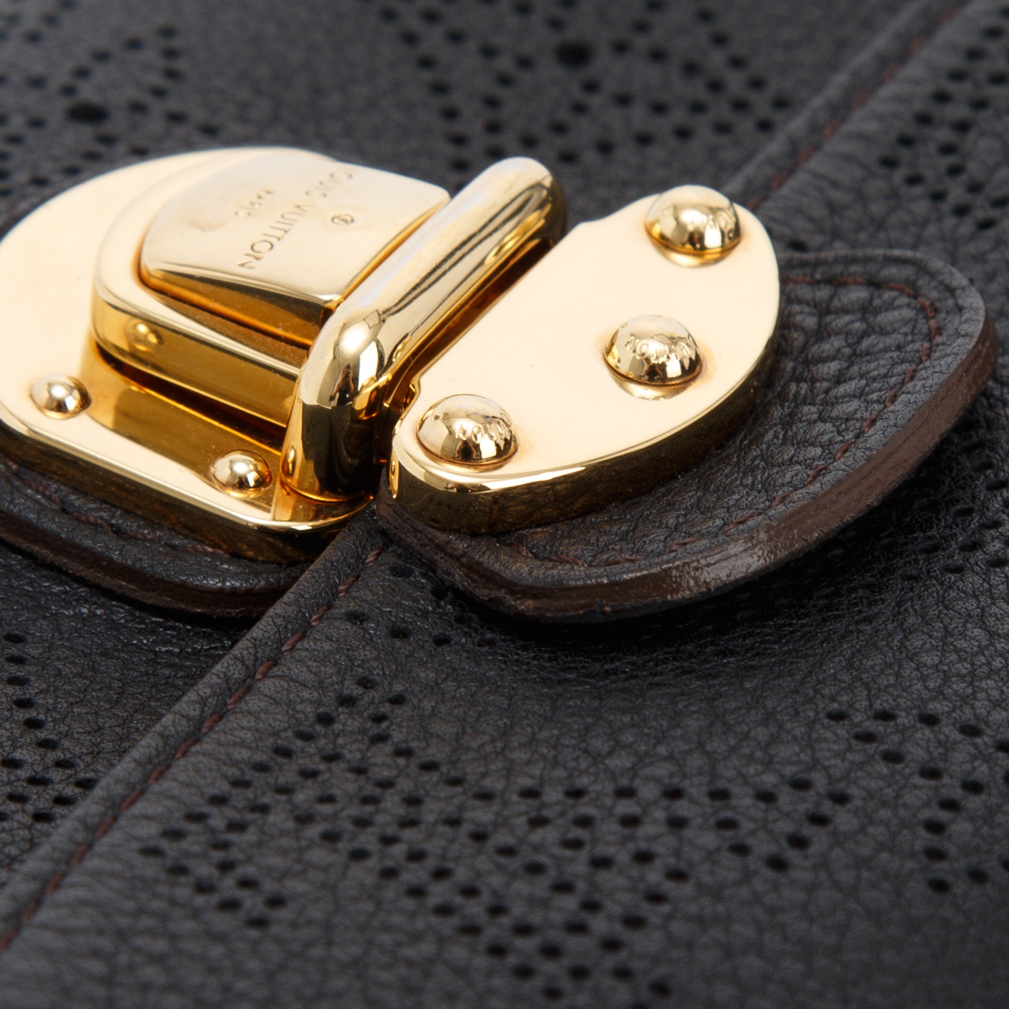 Louis Vuitton Black Monogram Mahina Leather Amelia Wallet