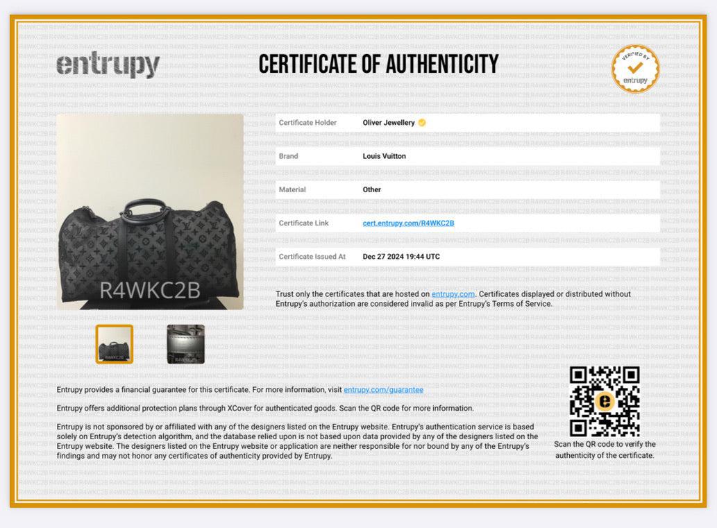 Louis Vuitton Black Monogram Mesh Keepall Bandouliere 50
