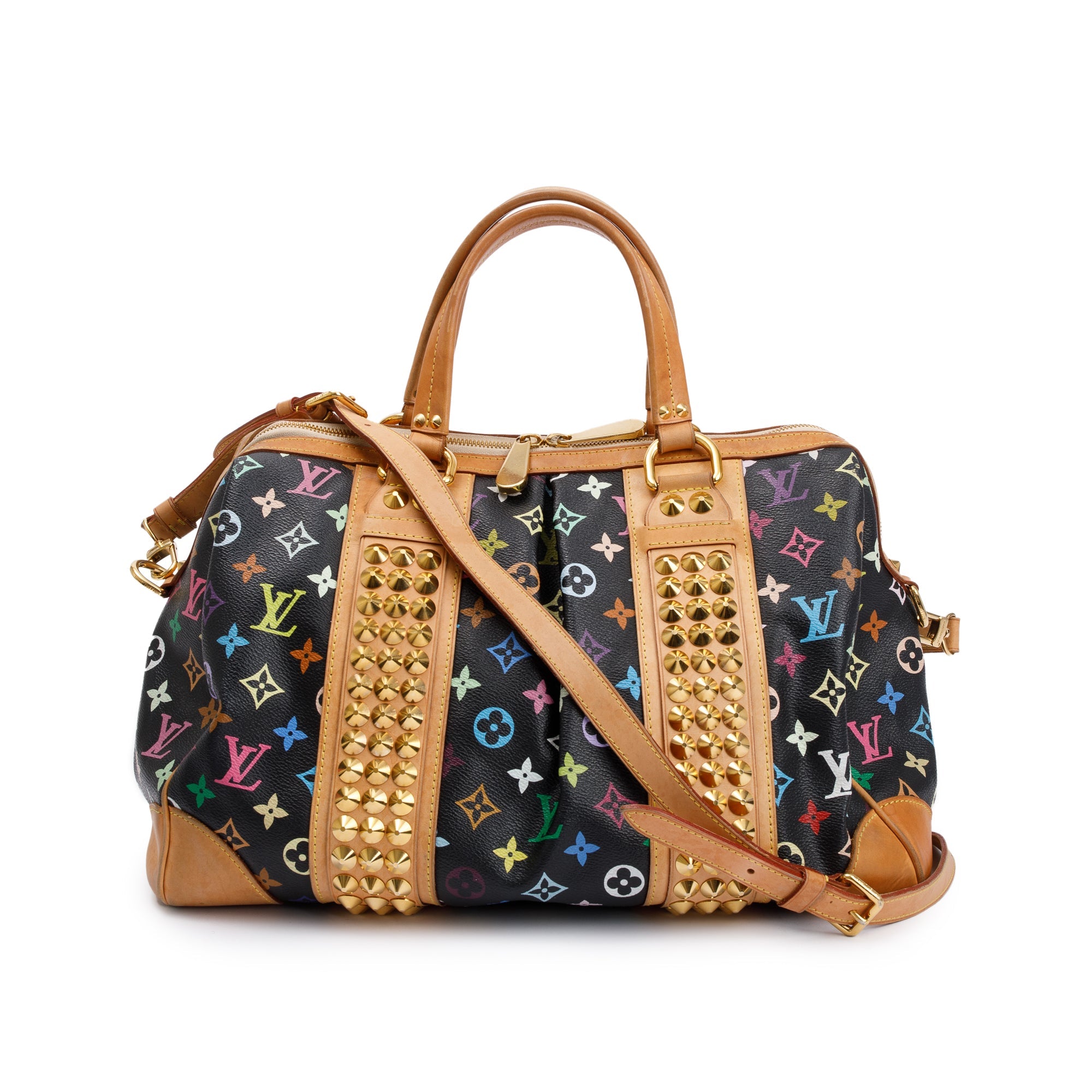 Louis Vuitton Black Monogram Multicolor Courtney GM w/ Strap