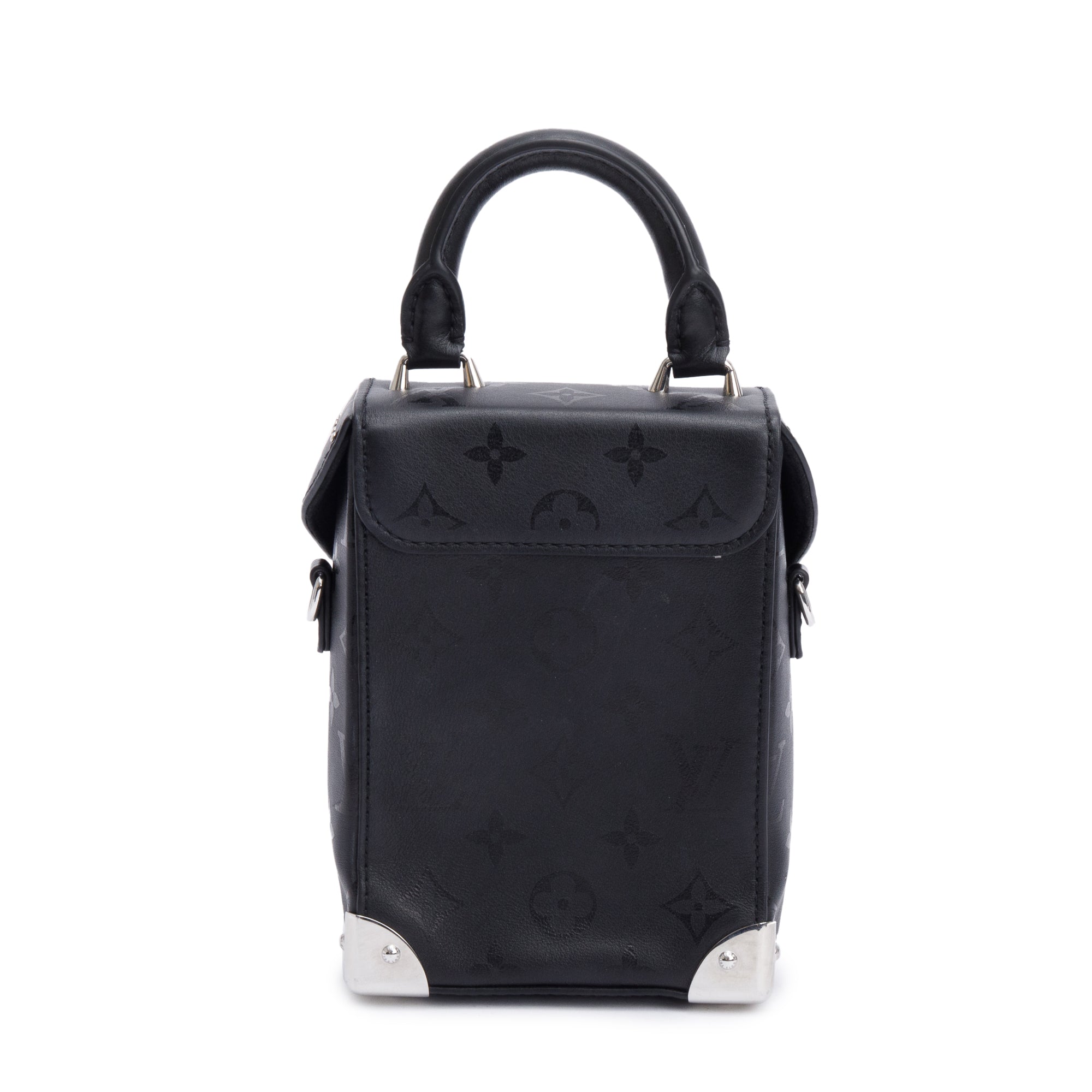 Louis Vuitton Black Monogram Print Calfskin Leather Camera Box w/ Strap