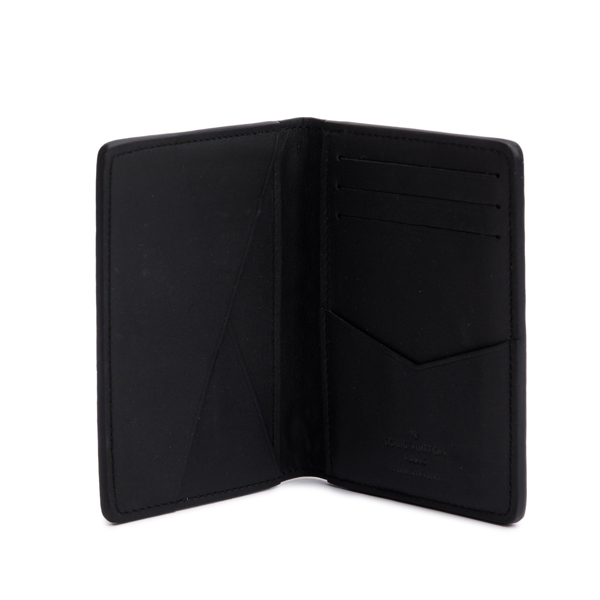 Louis Vuitton Black Monogram Shadow Calf Leather Pocket Organizer