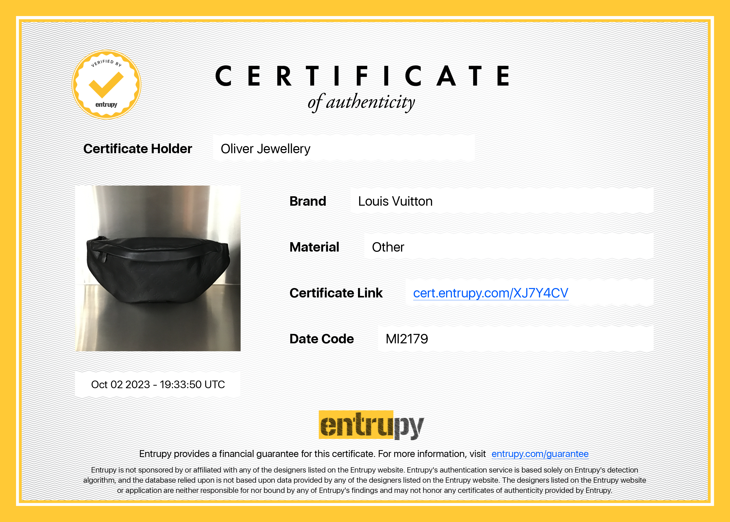 Louis Vuitton Black Monogram Shadow Calfskin Leather Discovery Bumbag