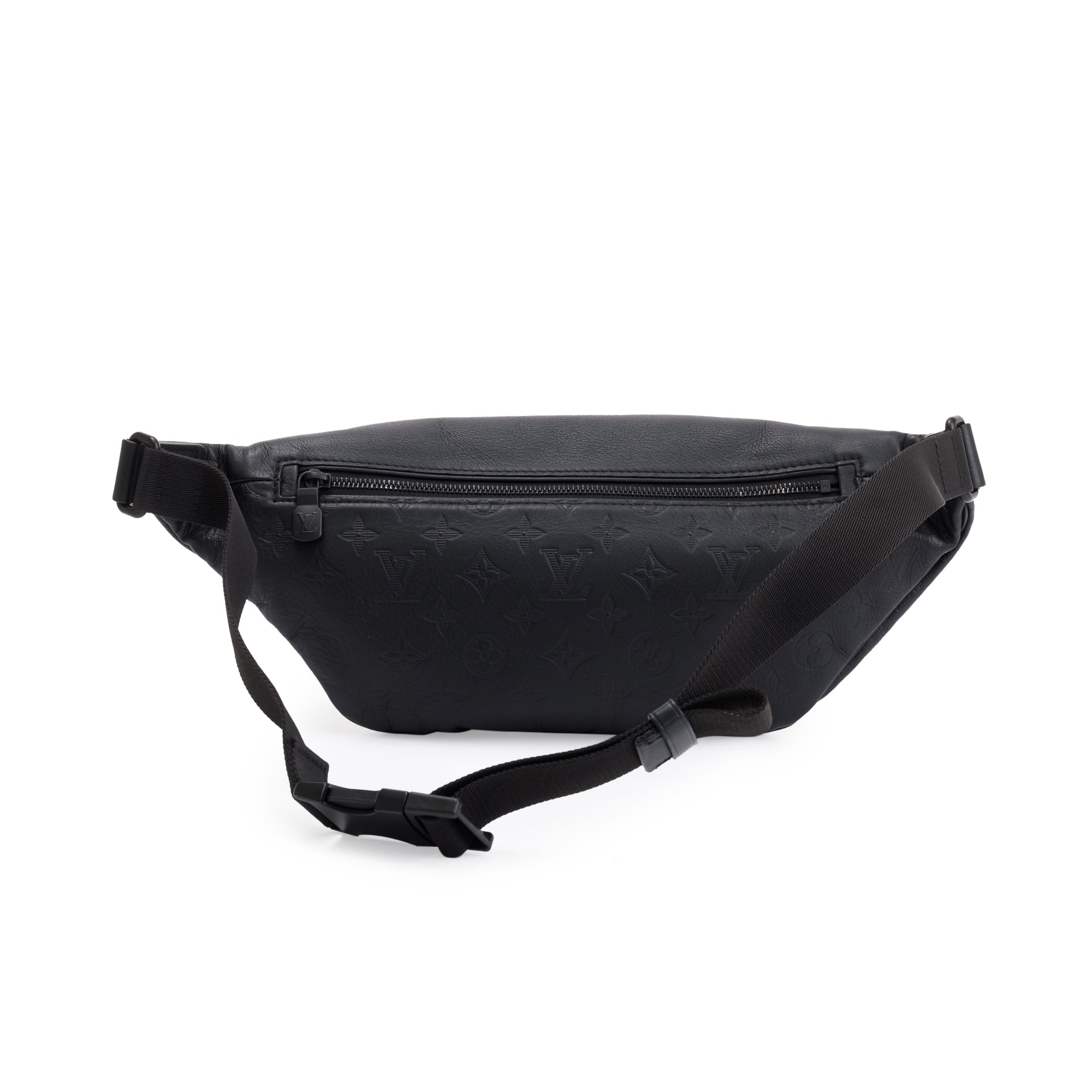 Louis Vuitton Black Monogram Shadow Calfskin Leather Discovery Bumbag