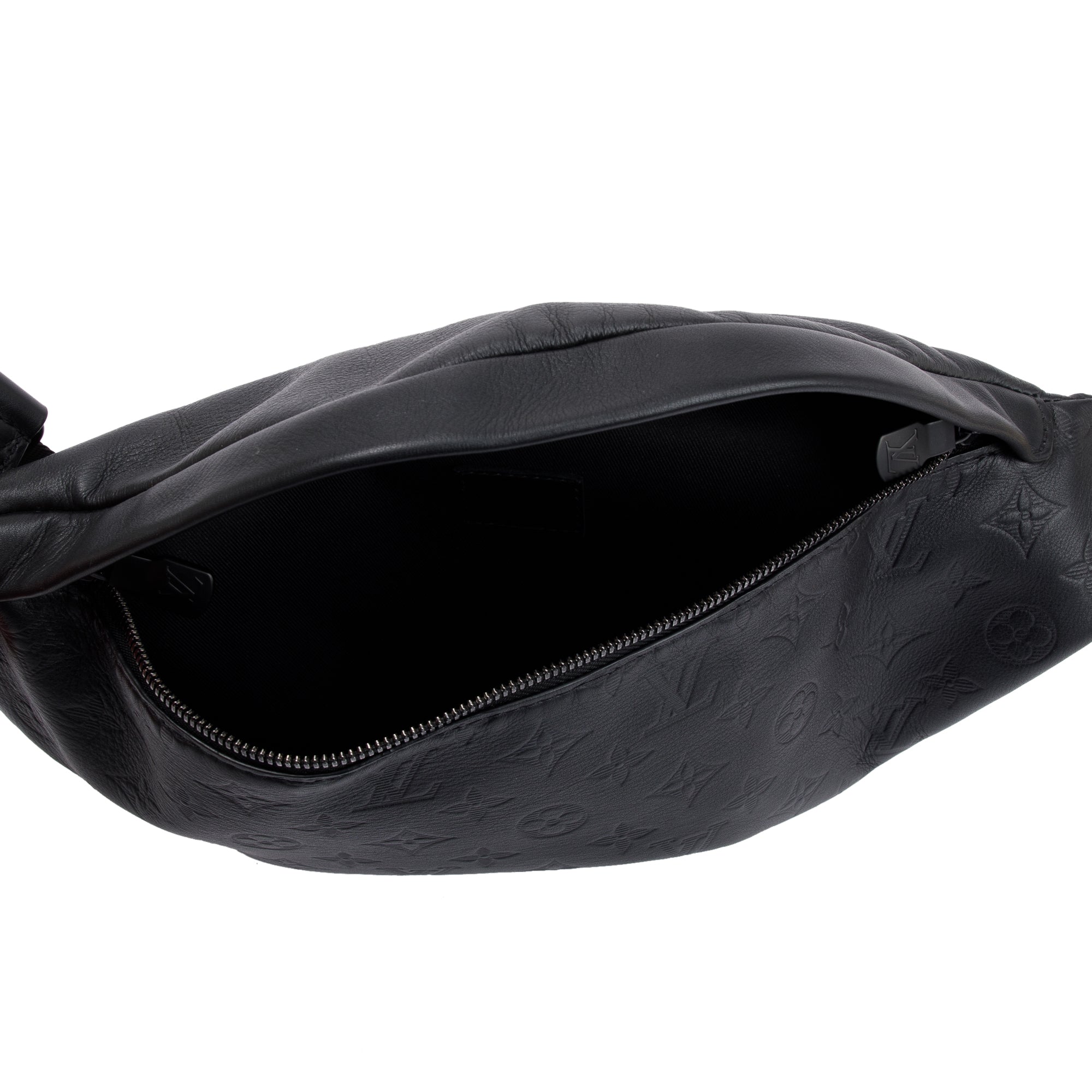 Louis Vuitton Black Monogram Shadow Calfskin Leather Discovery Bumbag