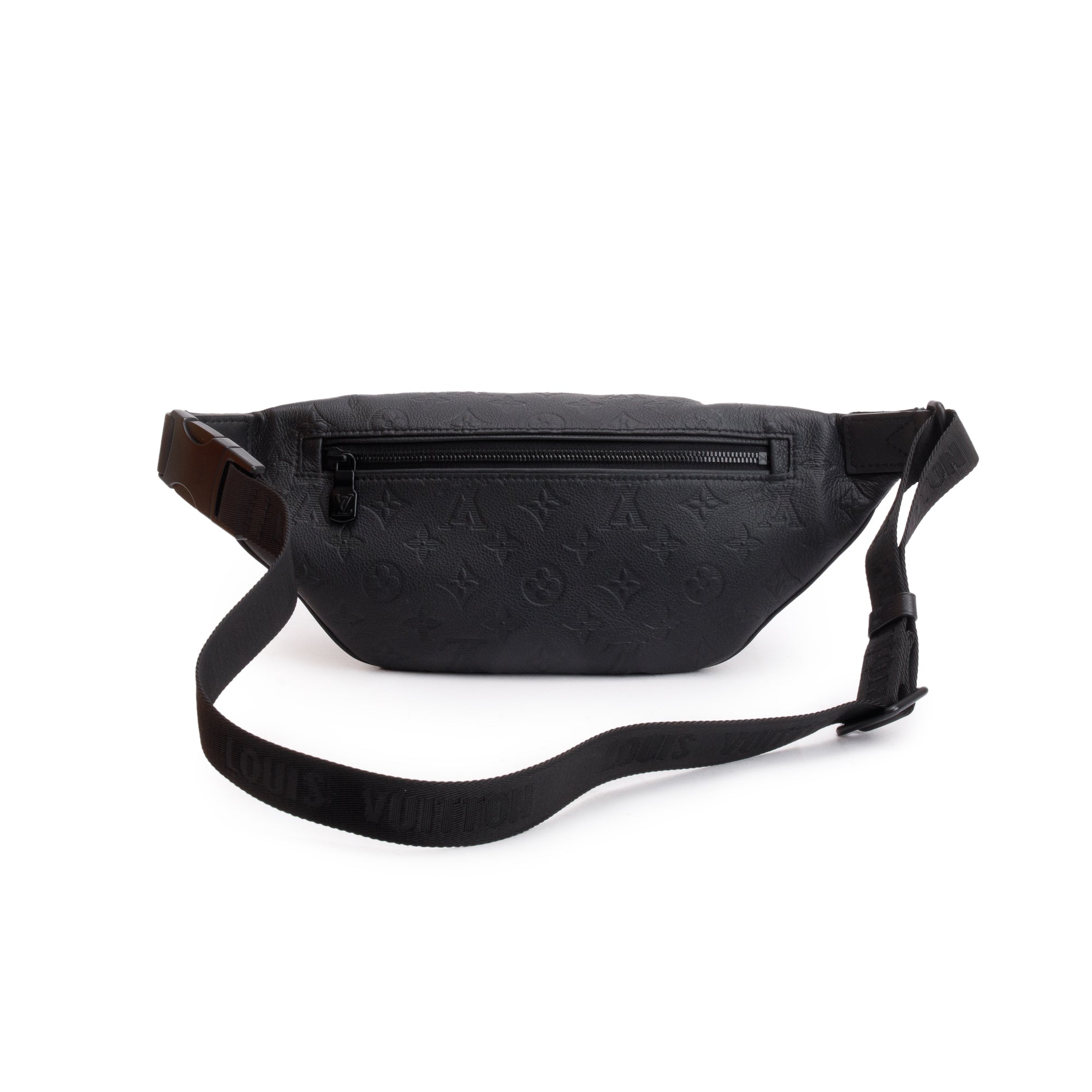 Louis Vuitton Black Monogram Shadow Calfskin Leather Discovery Bumbag w/ Box