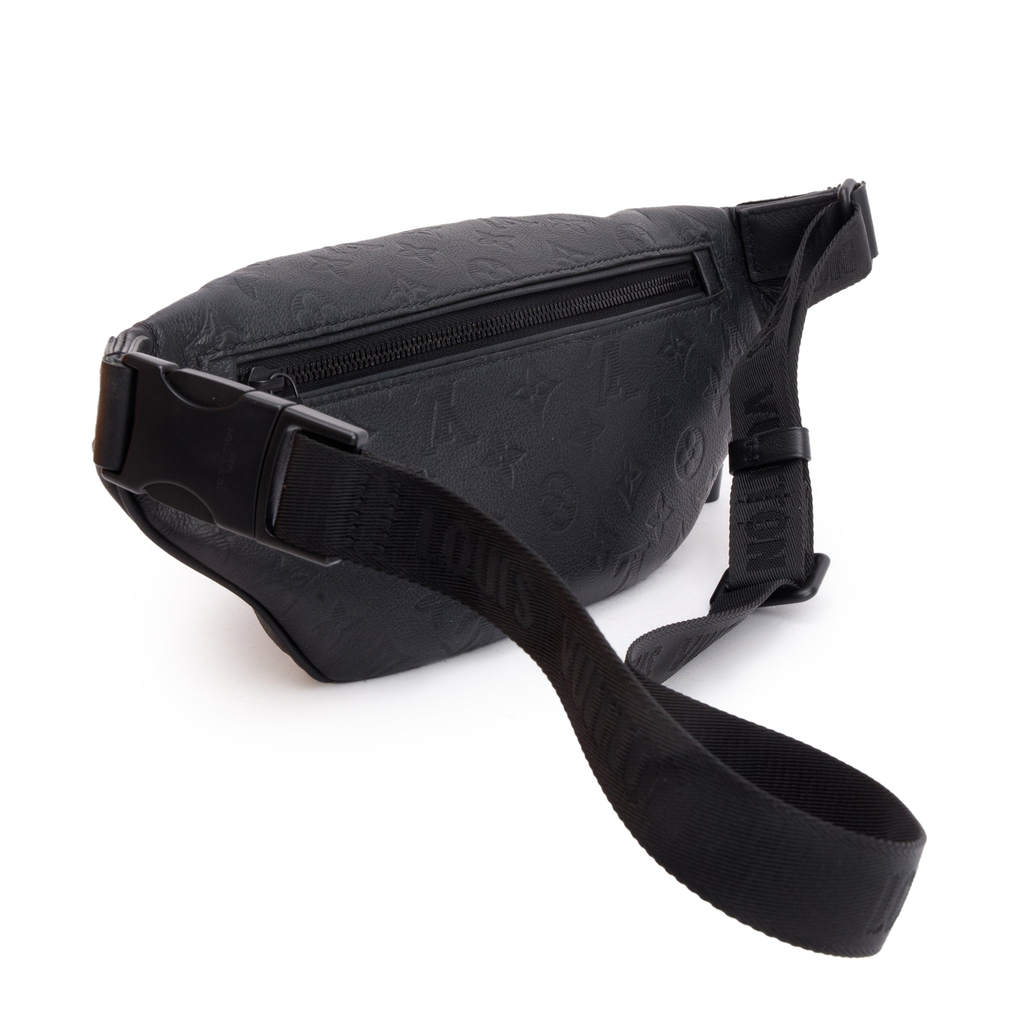 Louis Vuitton Black Monogram Shadow Calfskin Leather Discovery Bumbag w/ Box