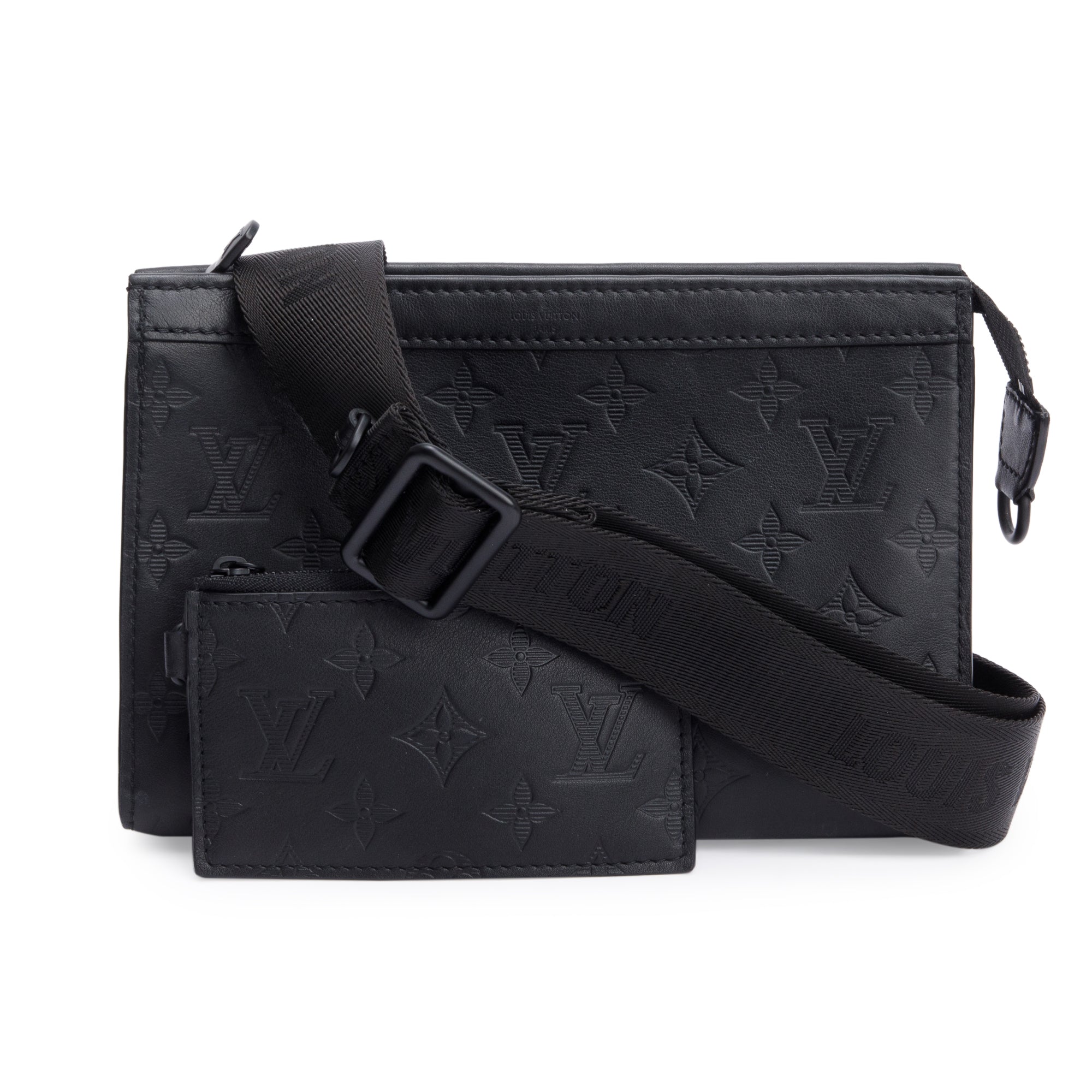 Louis Vuitton Black Monogram Shadow Gaston Wearable Wallet