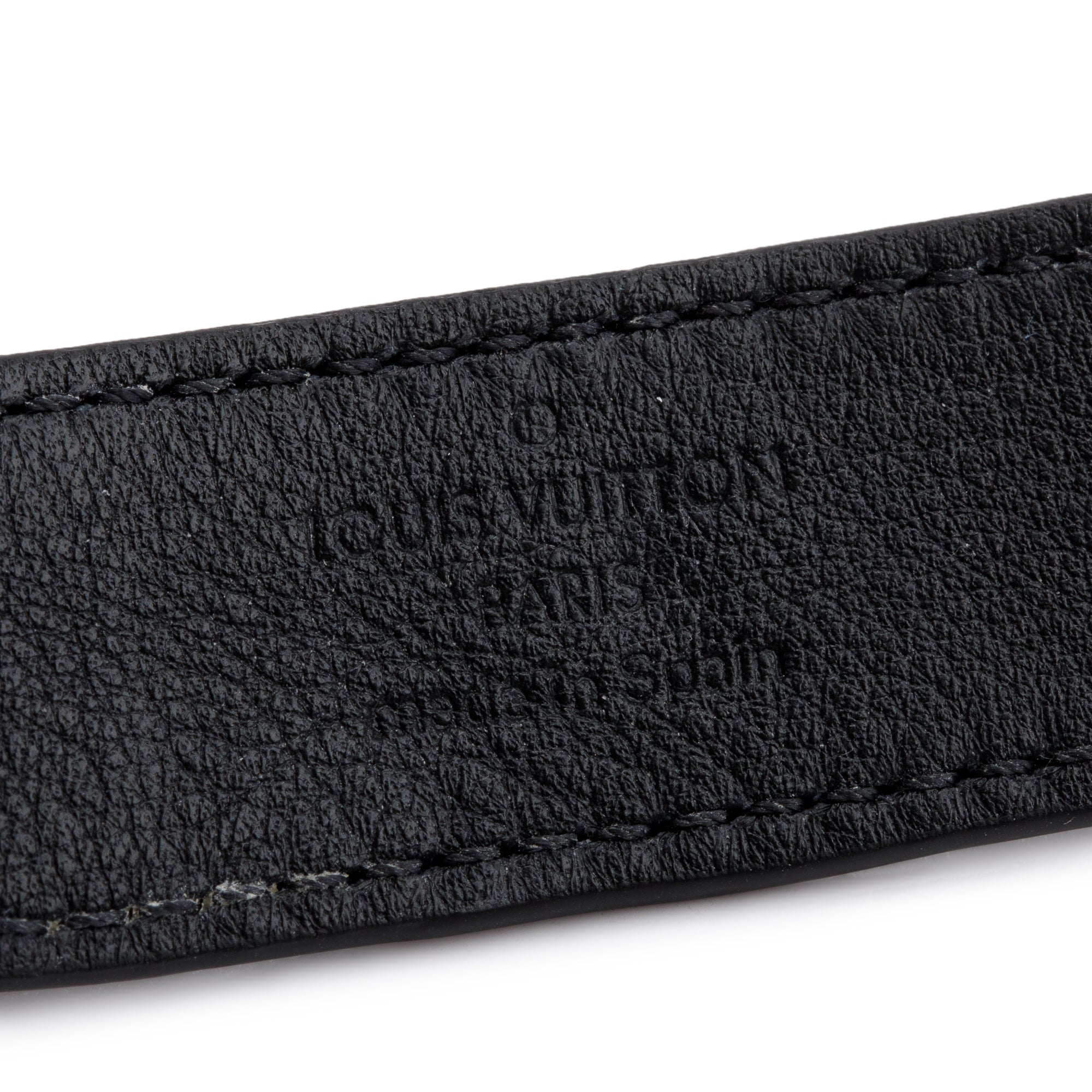 Louis Vuitton Black Monogram Shadow Leather Hockenheim Bracelet