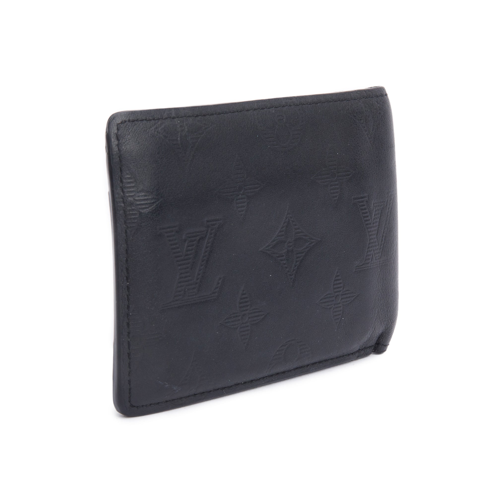 Louis Vuitton Black Monogram Shadow Multiple Wallet w/ Box