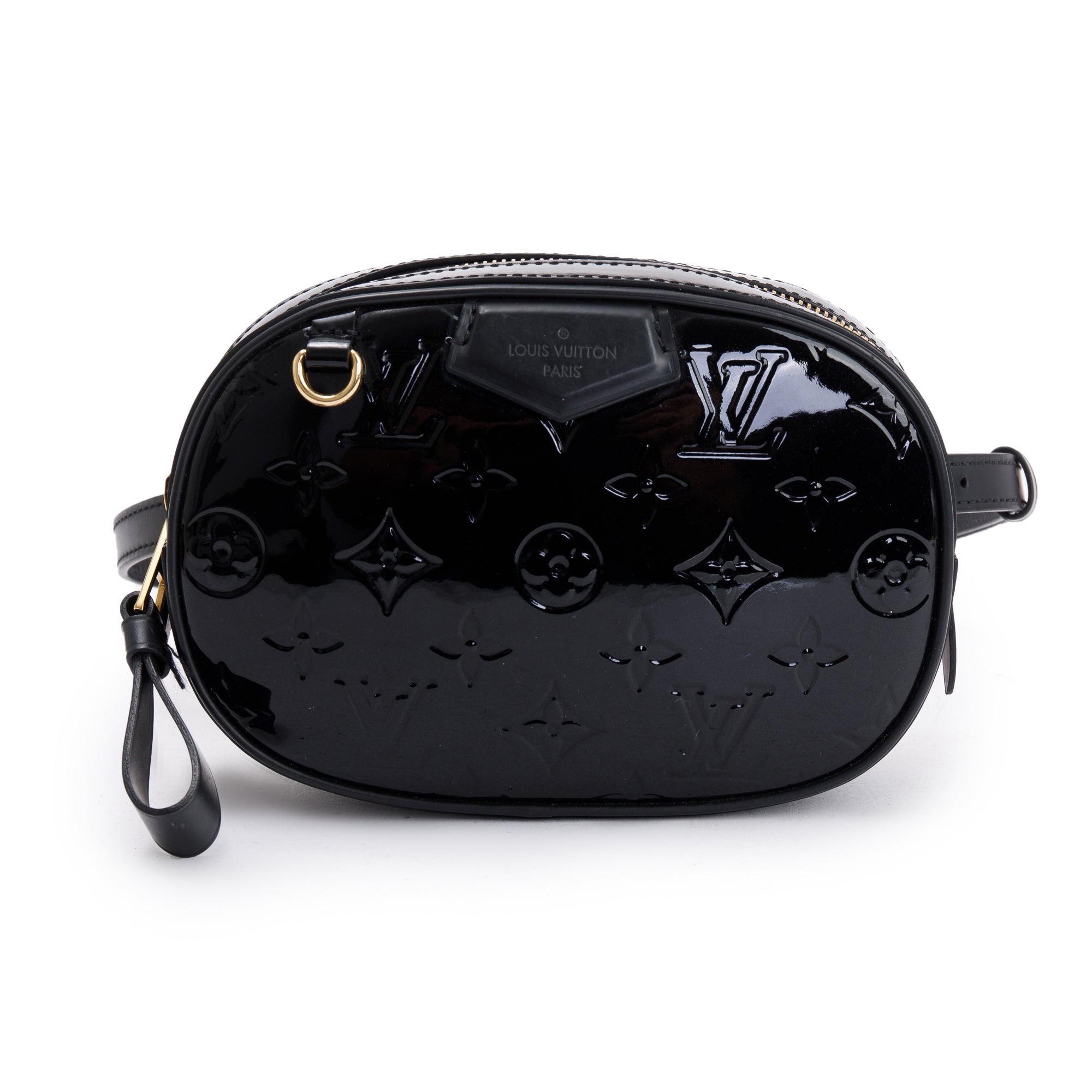 Louis Vuitton Black Monogram Vernis Leather Belt Bag w/ Strap