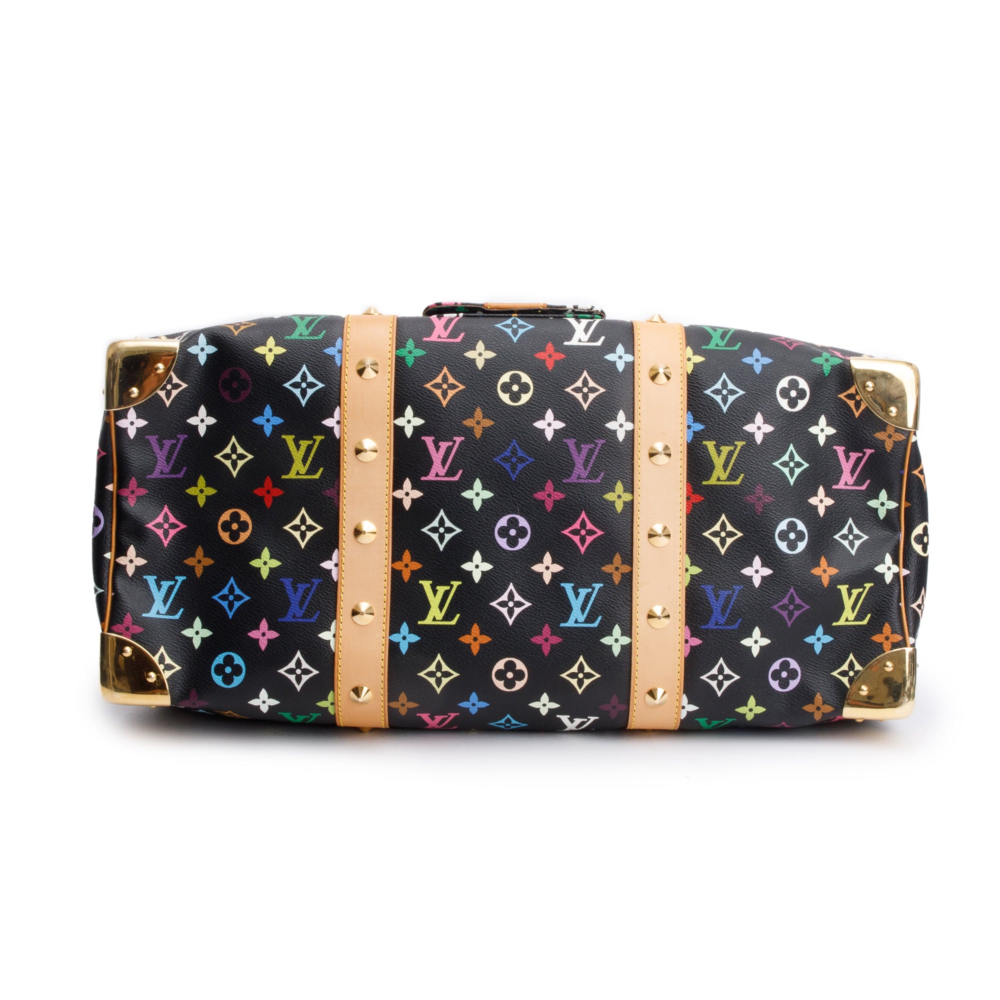 Louis Vuitton Black Multicolore Monogram Keepall 45