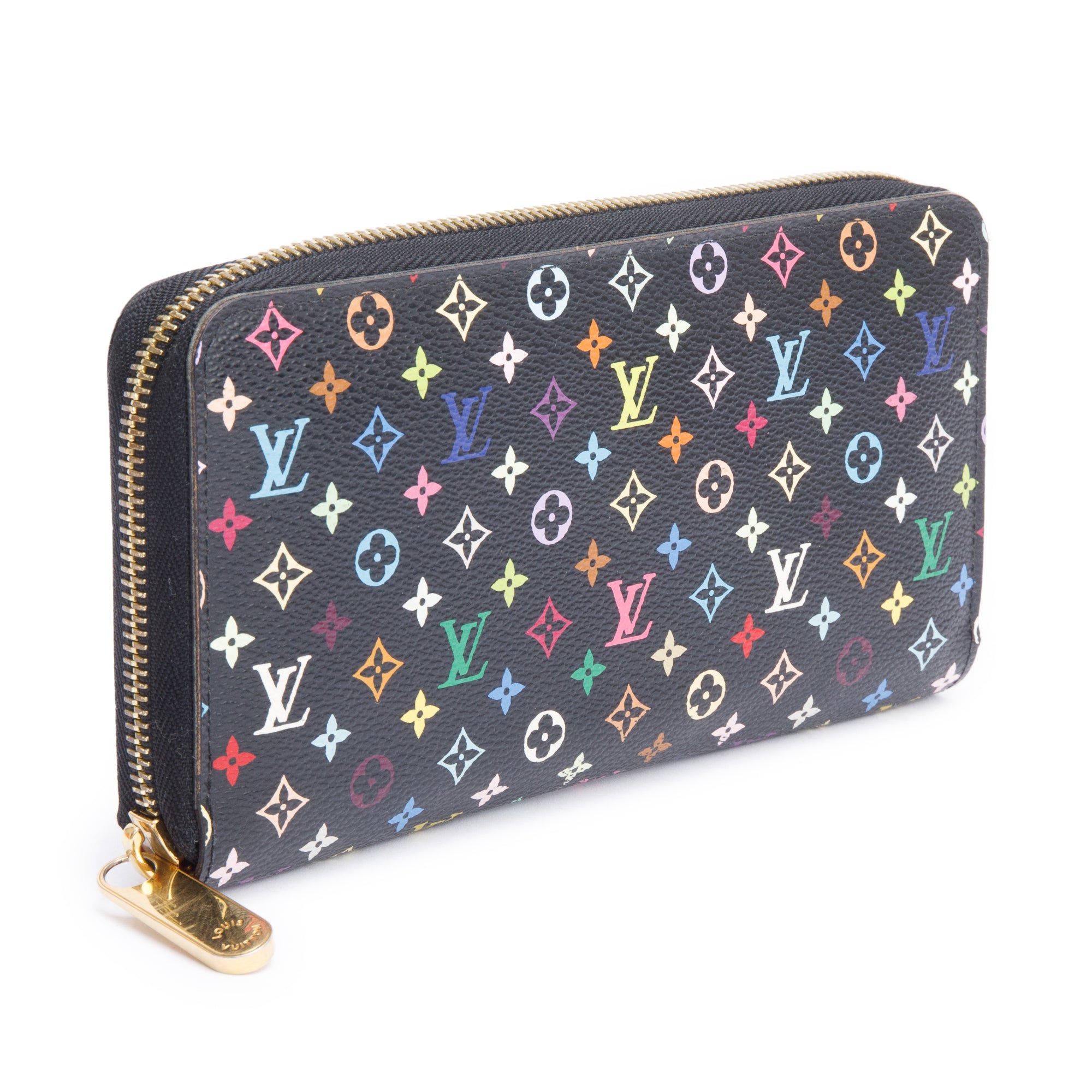 Louis Vuitton Black Multicolore Monogram Zippy Wallet