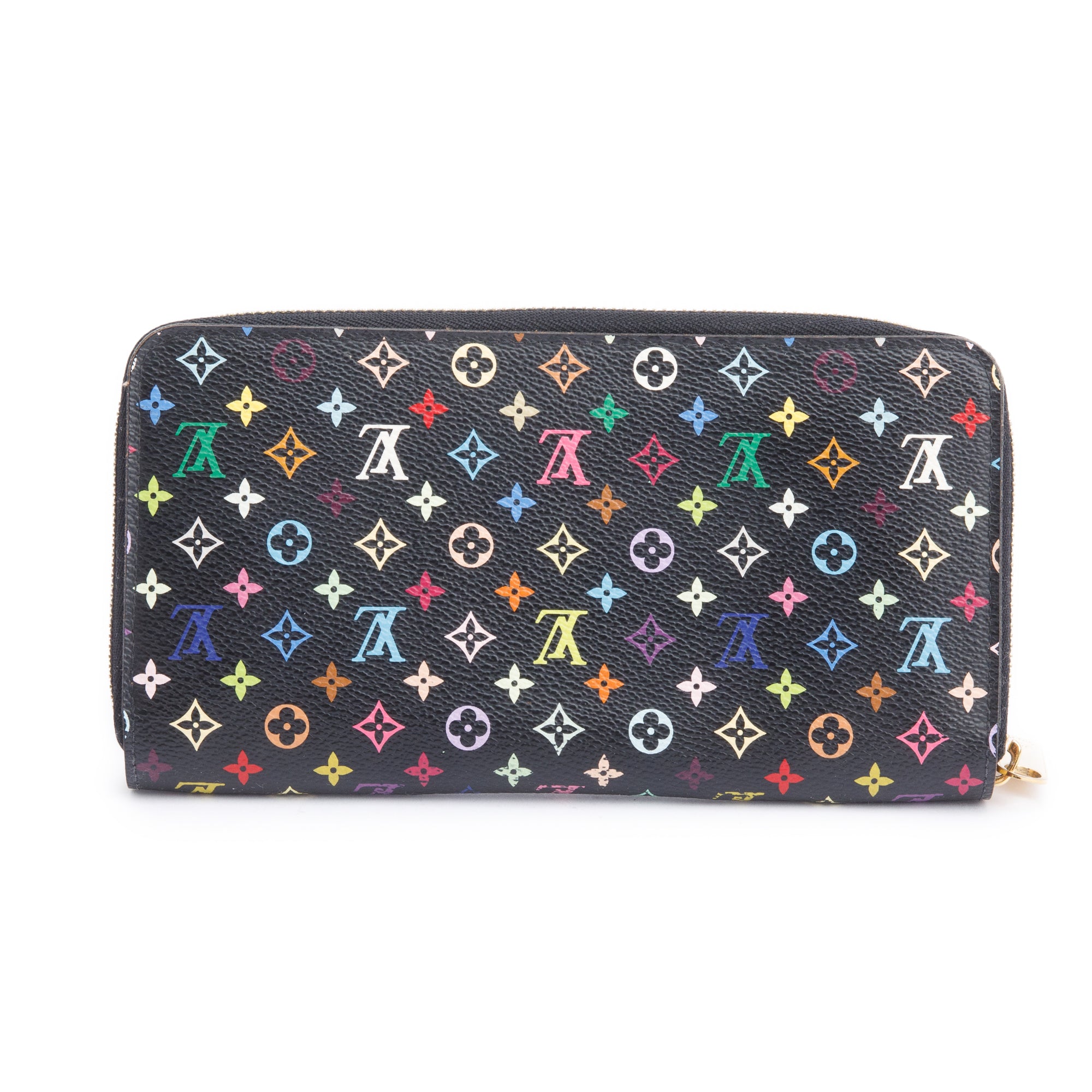 Louis Vuitton Black Multicolore Monogram Zippy Wallet