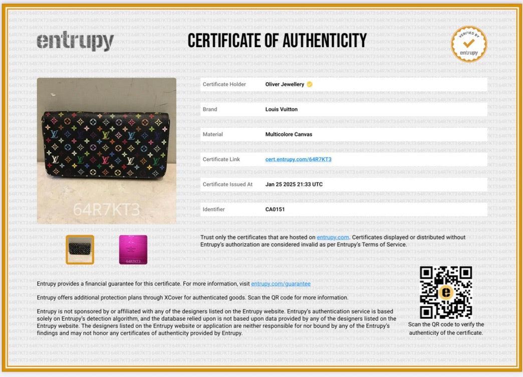 Louis Vuitton Black Multicolore Monogram Zippy Wallet