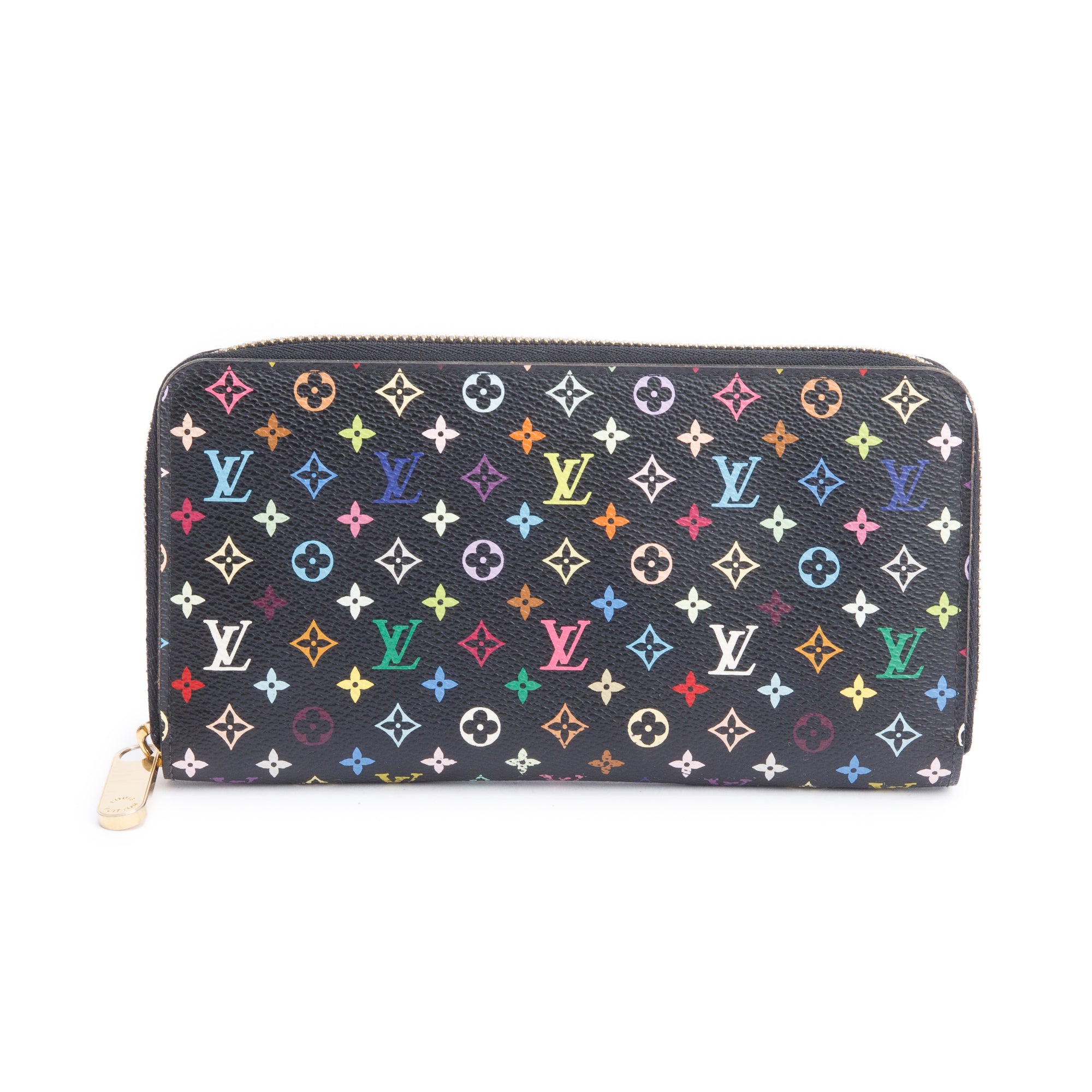 Louis Vuitton Black Multicolore Monogram Zippy Wallet