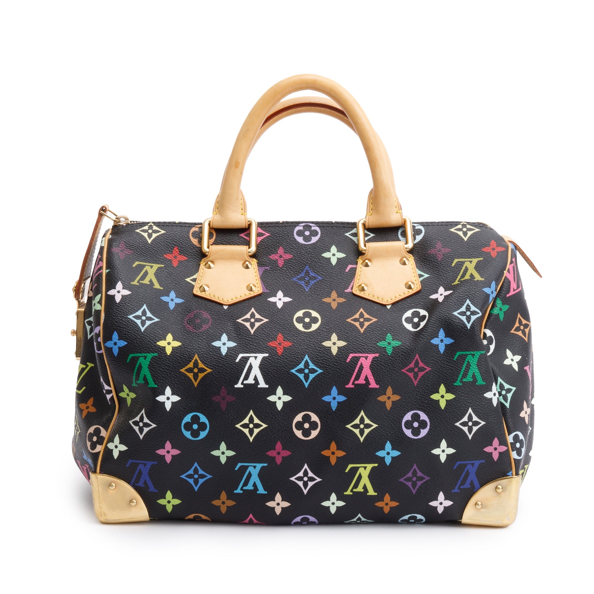 Louis Vuitton Black Multicolore Speedy 30