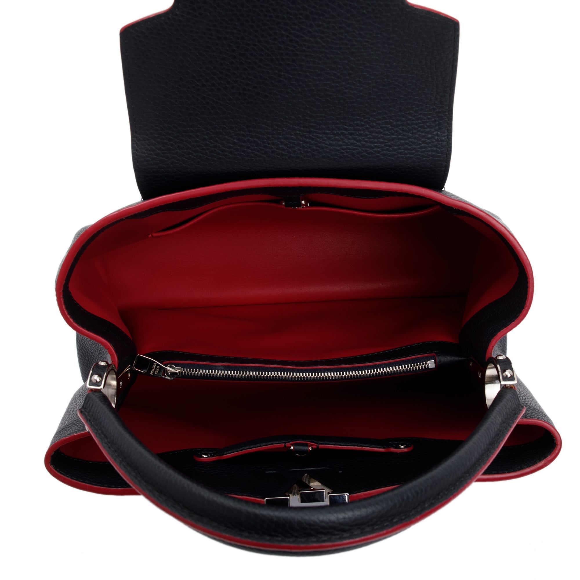 Louis Vuitton Black Taurillon Capucine GM w/ Python Strap