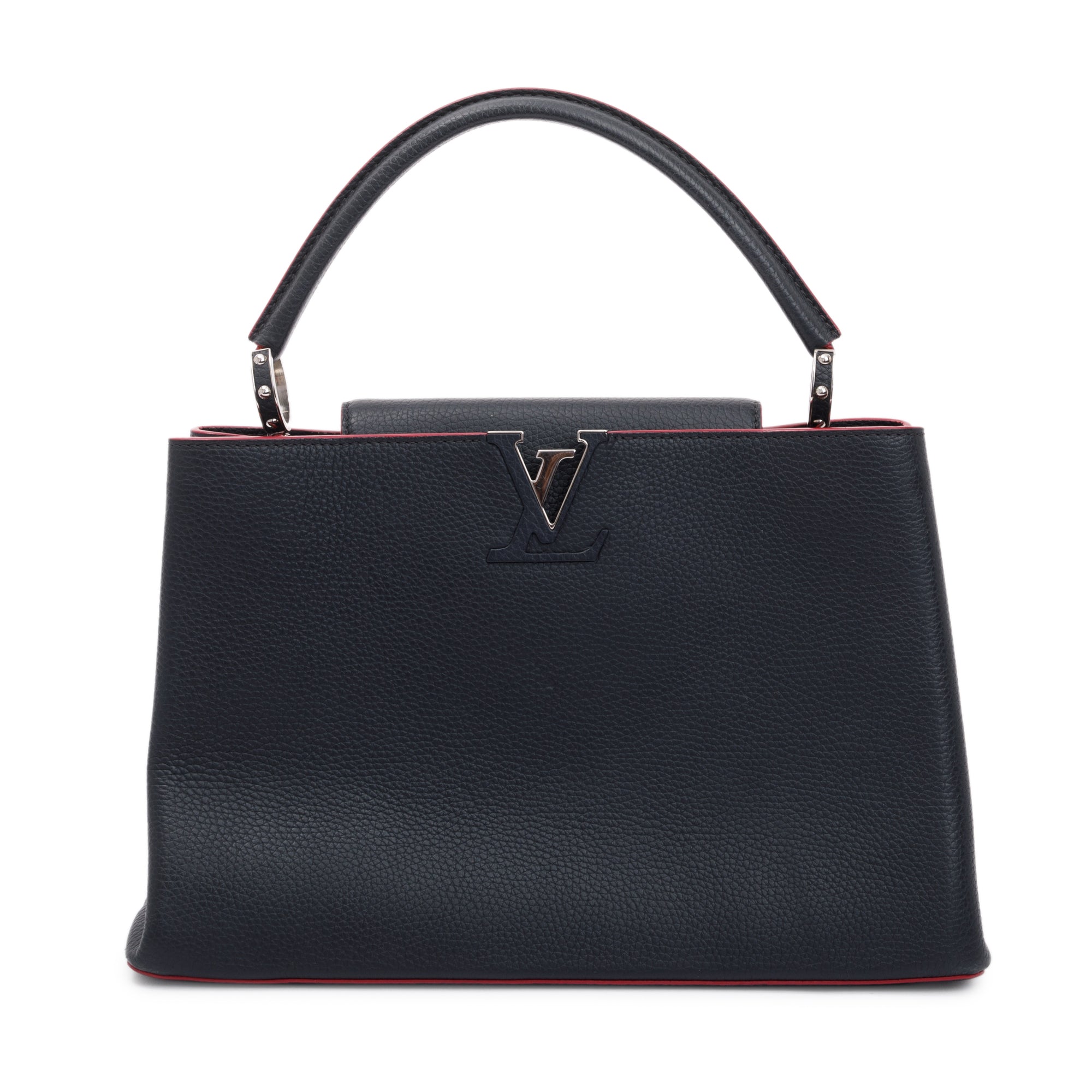 Louis Vuitton Black Taurillon Capucine GM w/ Python Strap