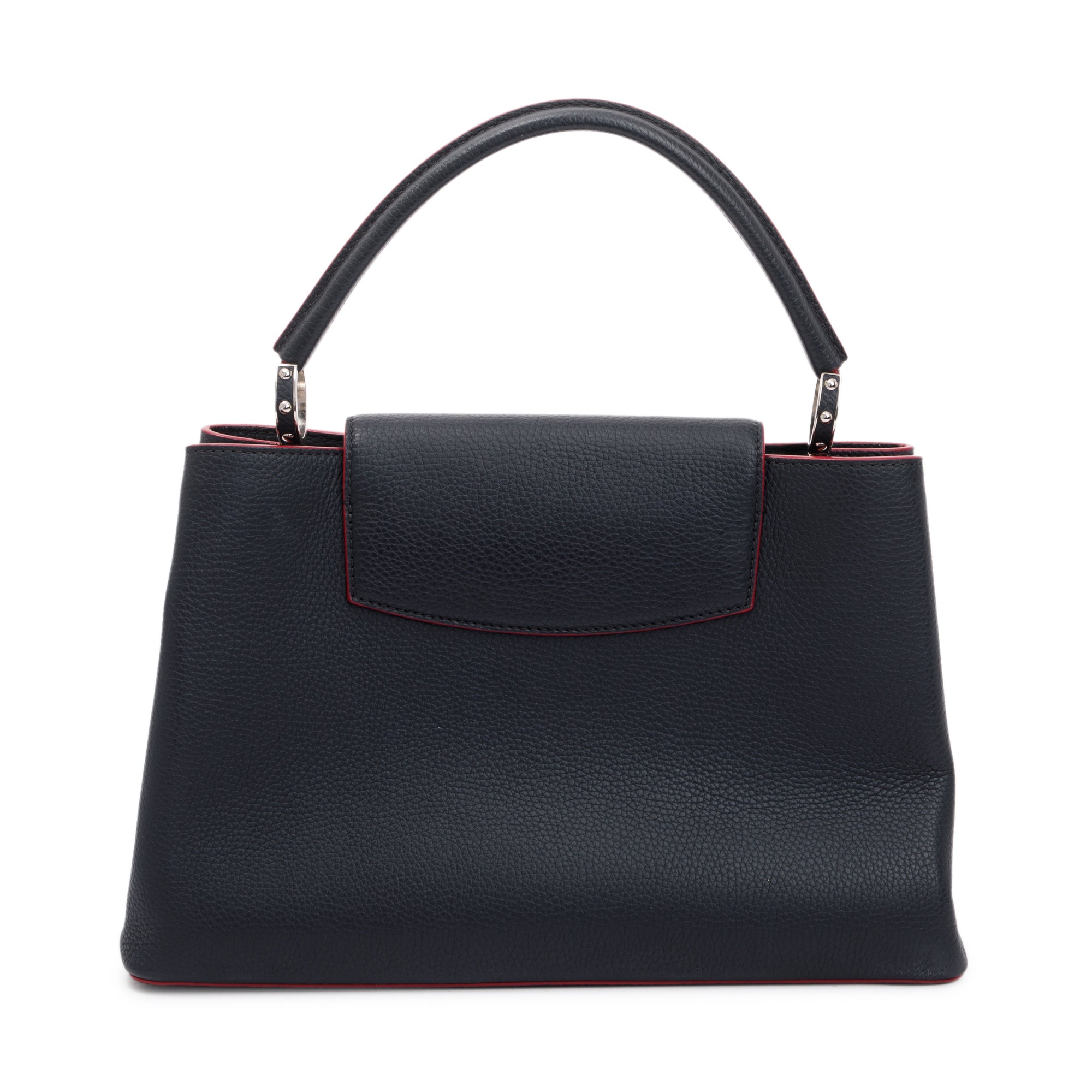 Louis Vuitton Black Taurillon Capucine GM w/ Python Strap