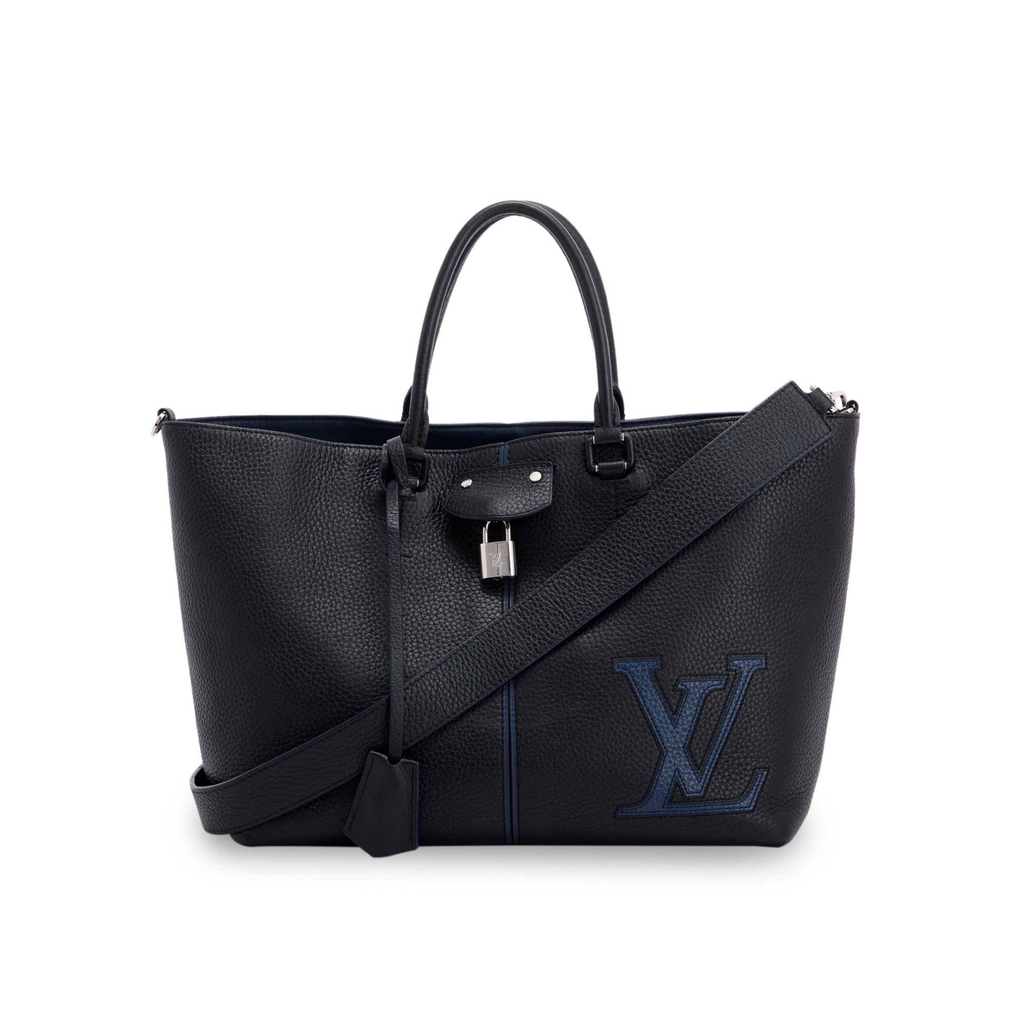 Louis Vuitton Black Taurillon Leather Pernelle Tote w/ Strap