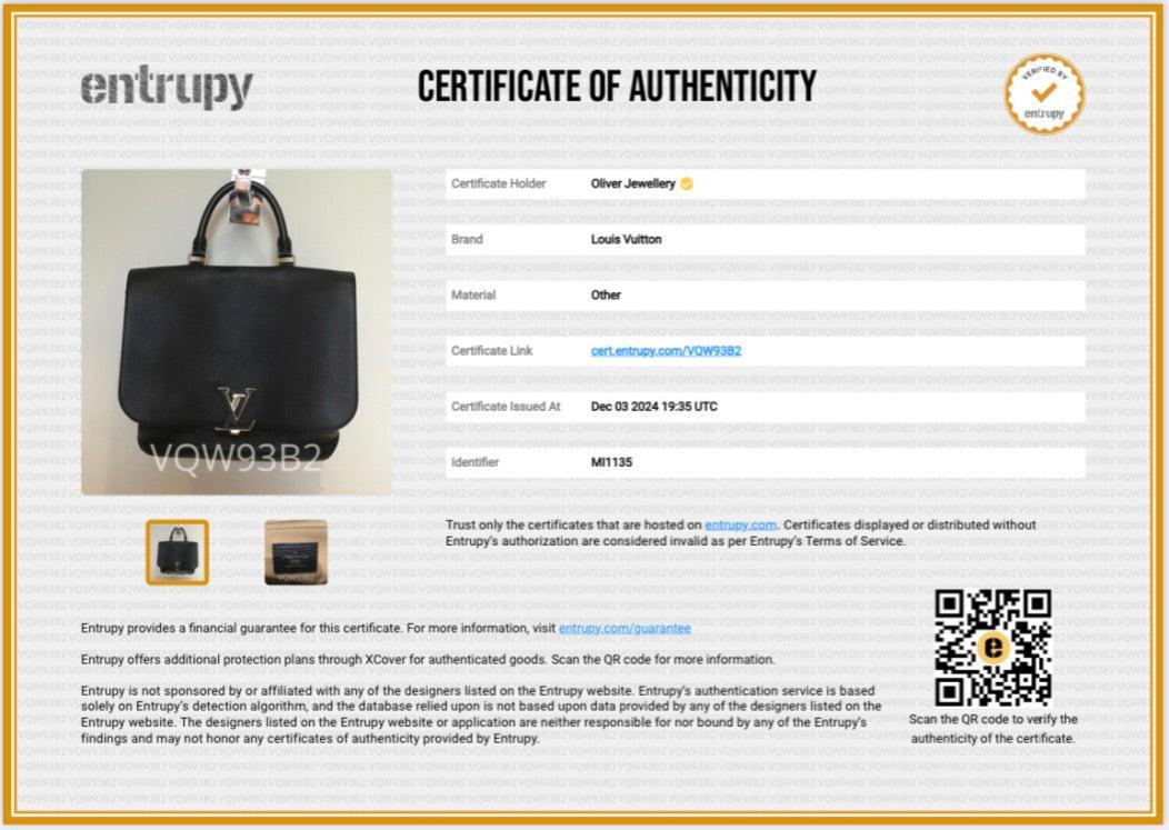 Louis Vuitton Black Taurillon Leather Volta Bag w/ Strap