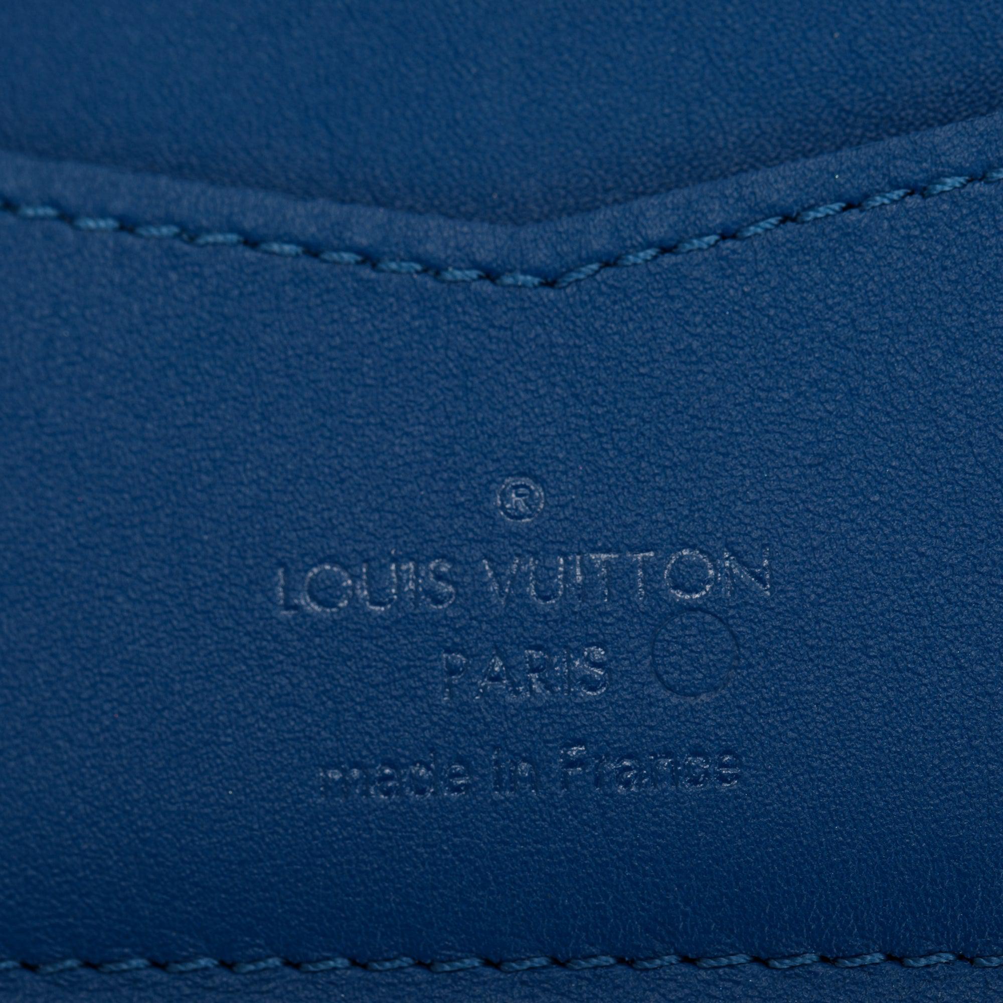 Louis Vuitton Blue Damier Infini Leather Slender Wallet w/ Box