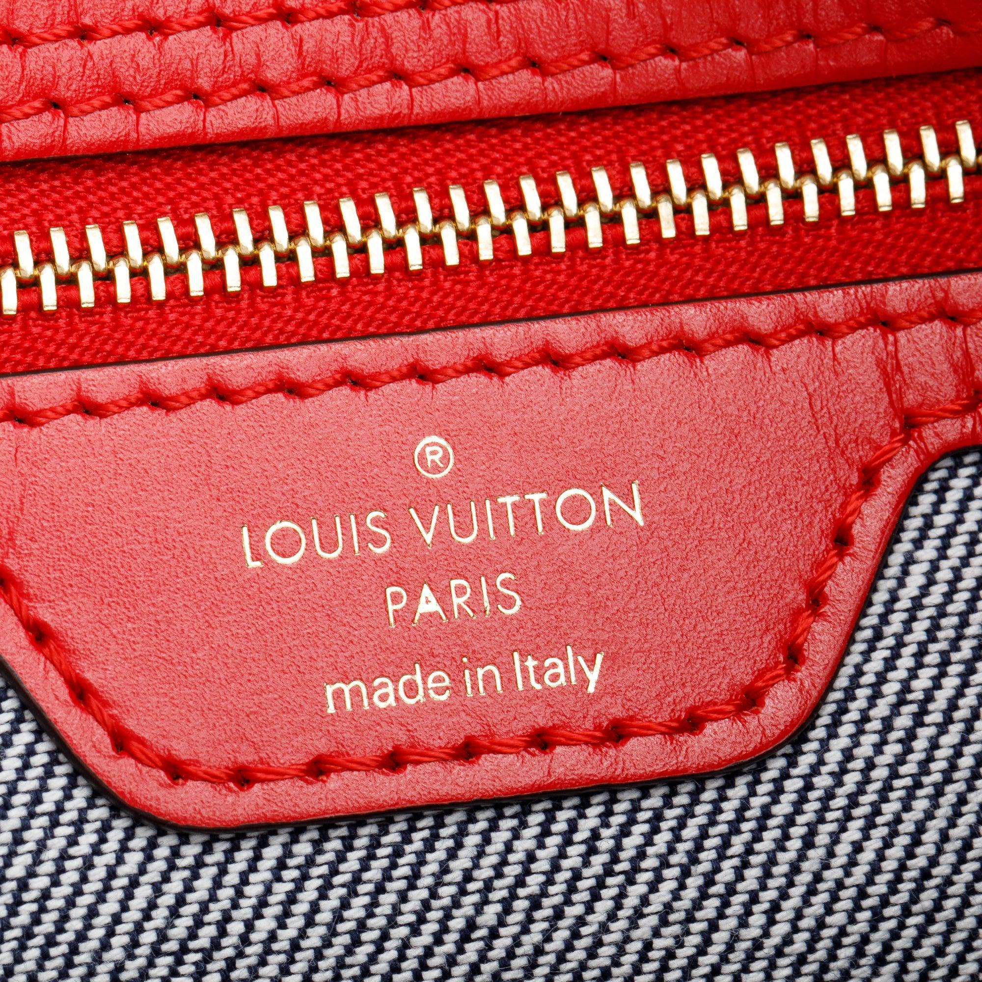 Louis Vuitton Blue Monogram Damier Denim OnTheGo GM w/ Box & Receipt