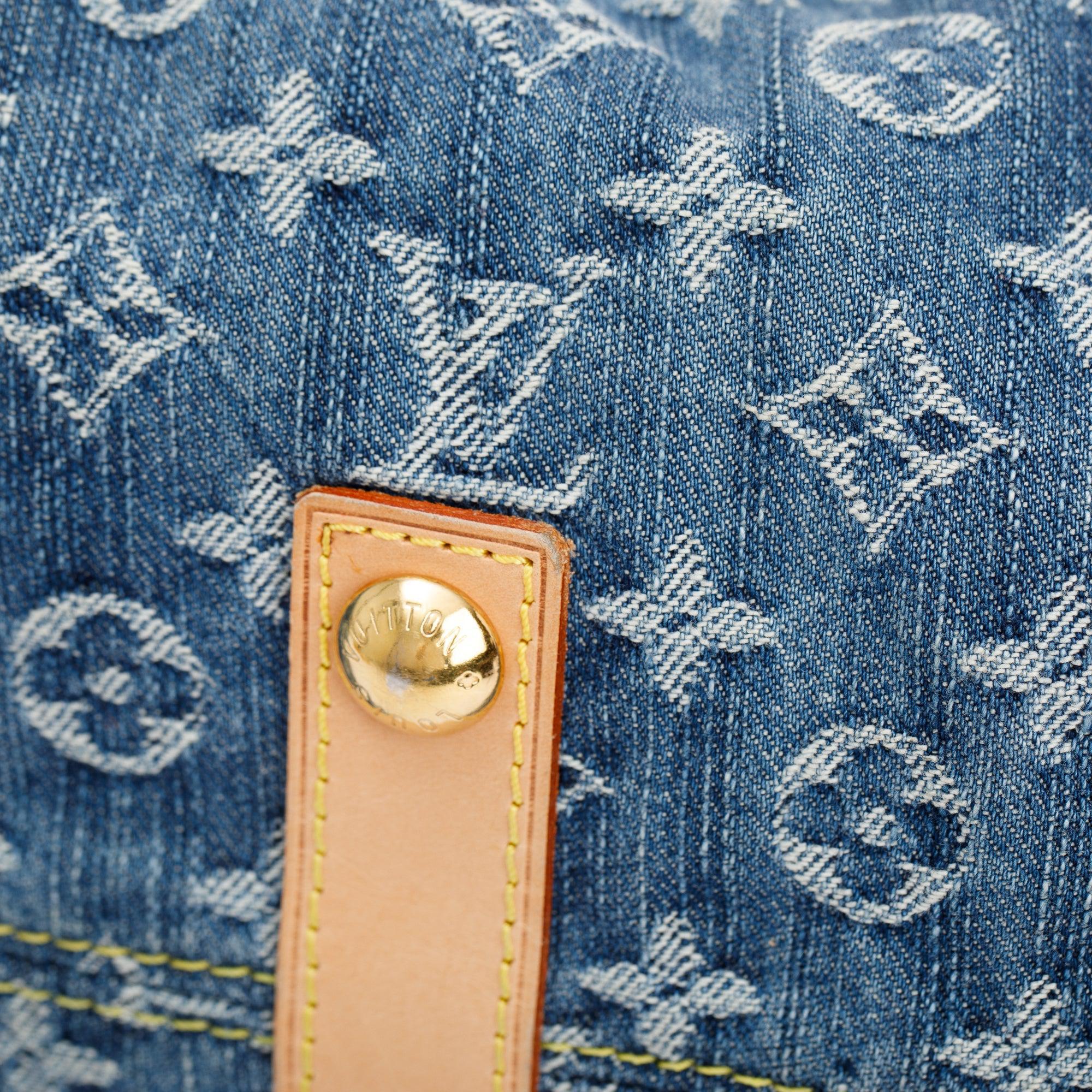 Louis Vuitton Blue Monogram Denim Neo Cabby MM w/ Strap