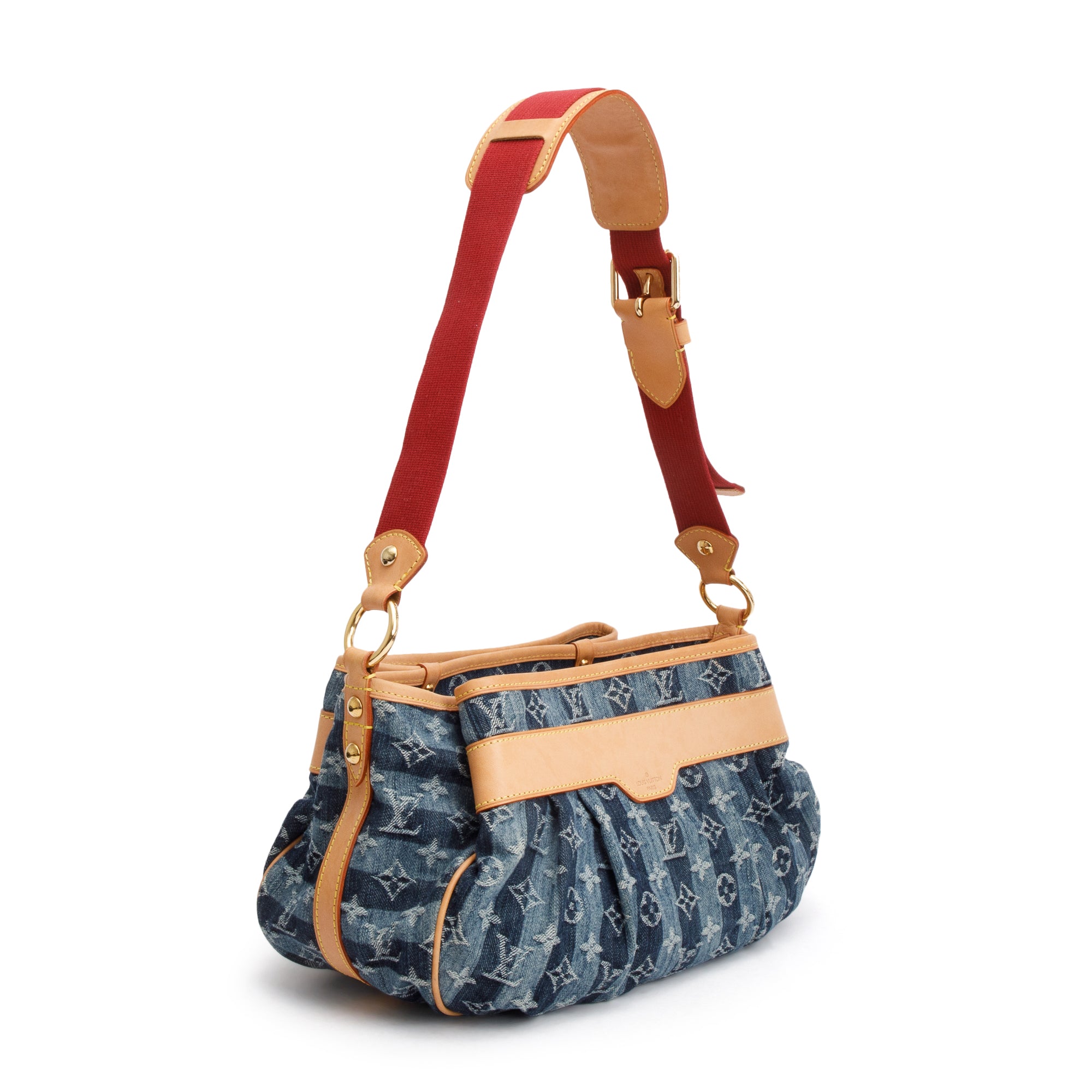 Louis Vuitton Blue Monogram Denim Raye Porte Espaule MM