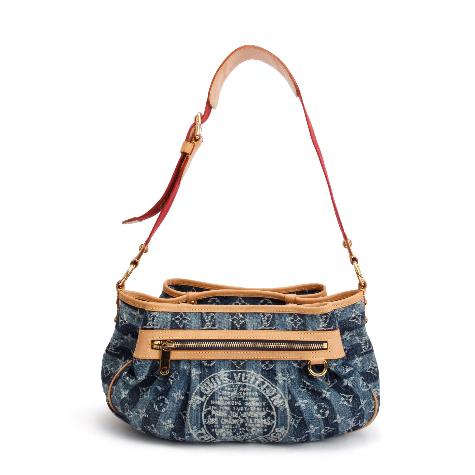 Louis Vuitton Blue Monogram Denim Raye Porte Espaule MM
