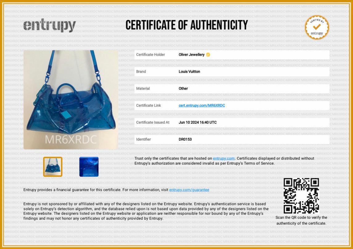 Louis Vuitton Blue Monogram Prism Keepall Bandouliere 50