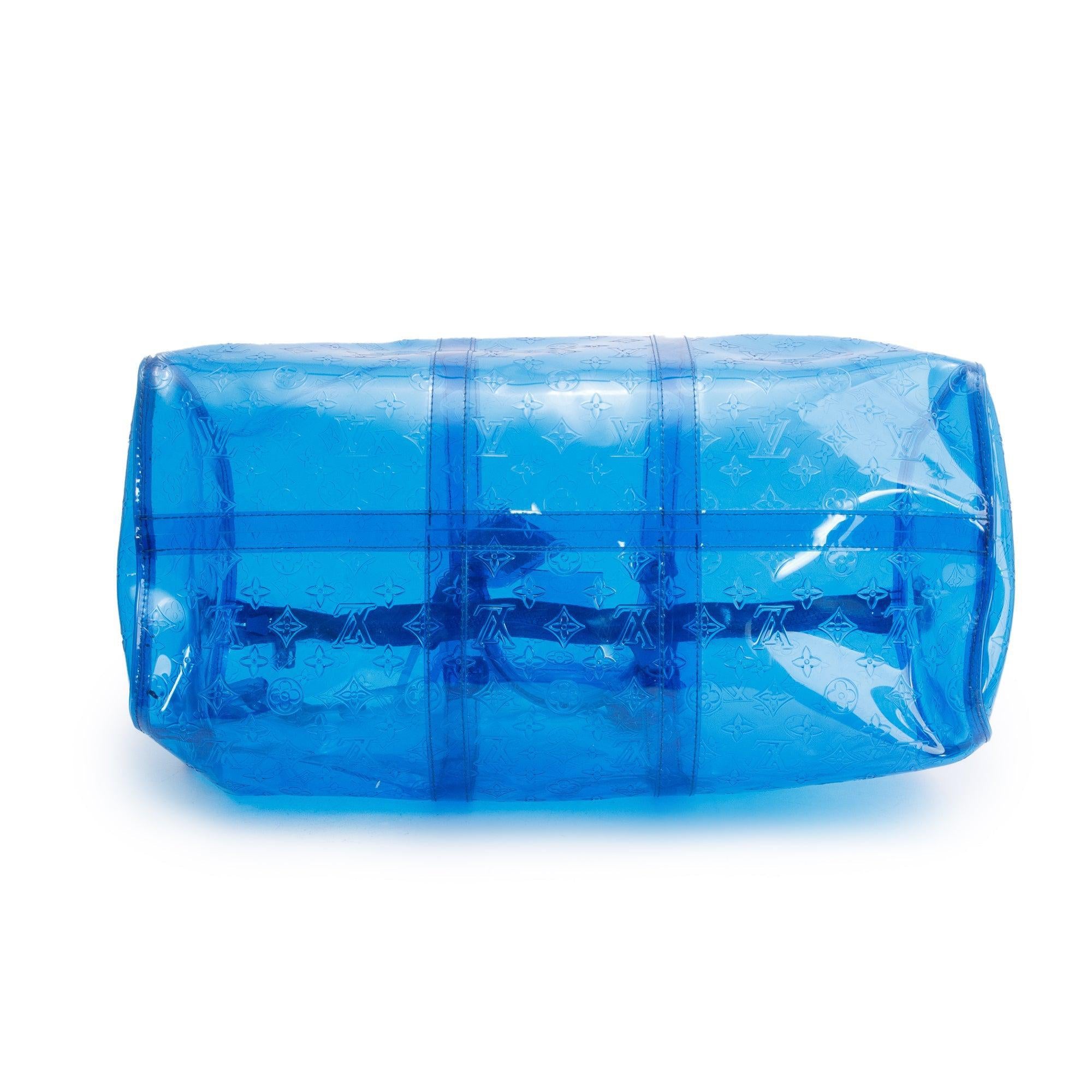 Louis Vuitton Blue Monogram Prism Keepall Bandouliere 50