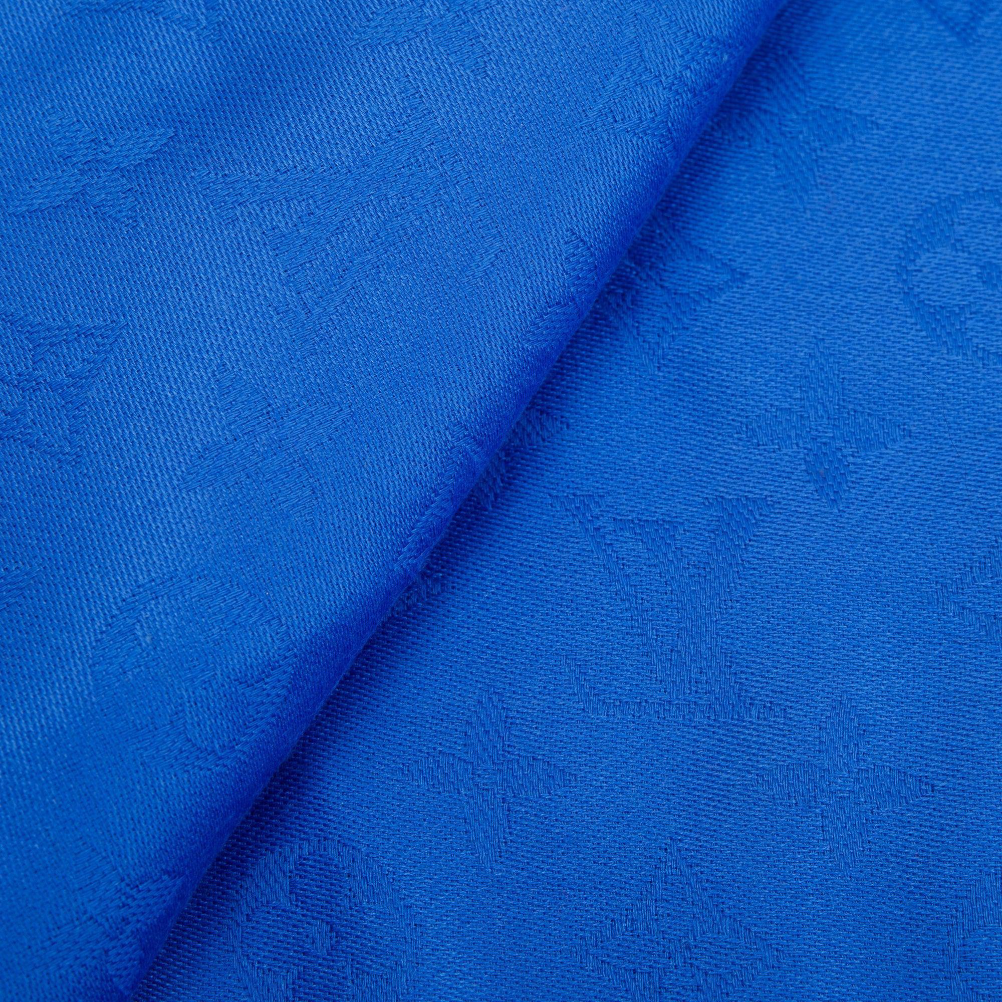 Louis Vuitton Blue Monogram Silk/Wool Shawl Scarf