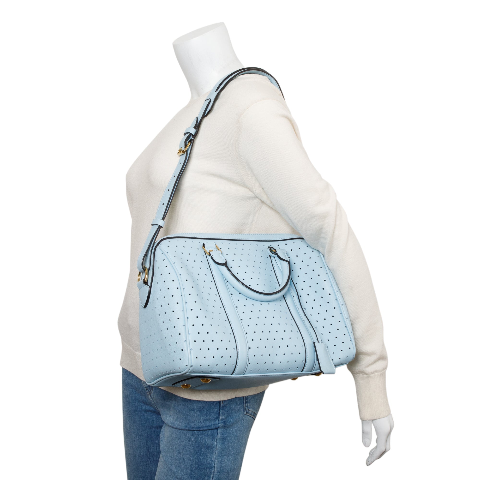 Louis Vuitton Blue Perforated Leather Sofia Coppola SC Bag PM