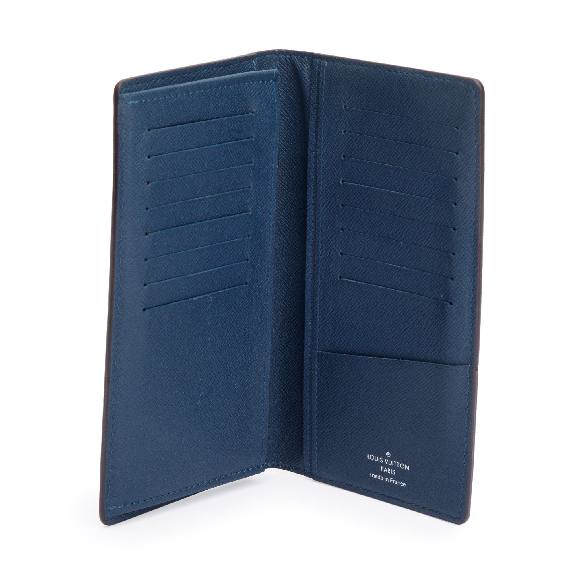 Louis Vuitton Blue Taiga Leather Brazza Wallet