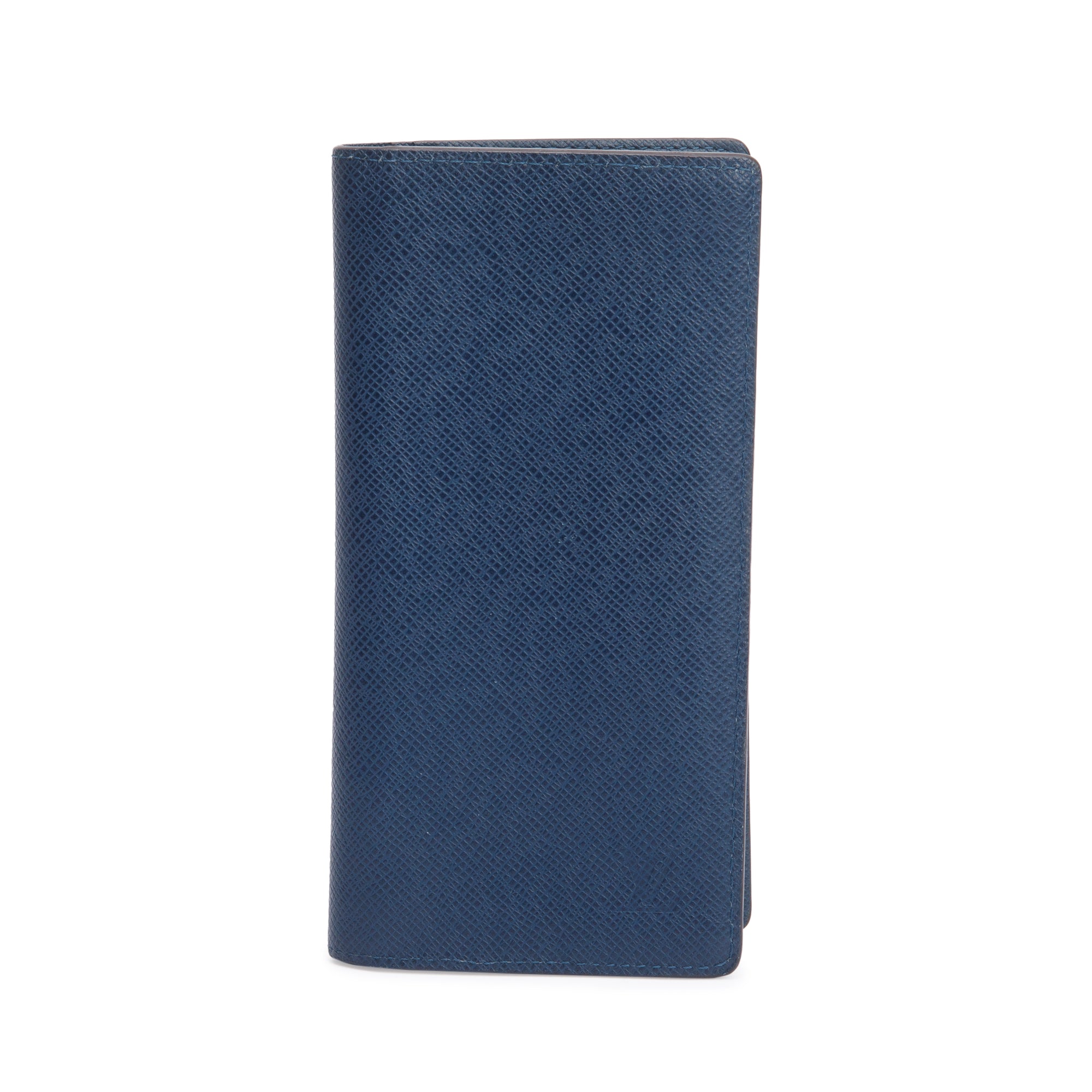 Louis Vuitton Blue Taiga Leather Brazza Wallet