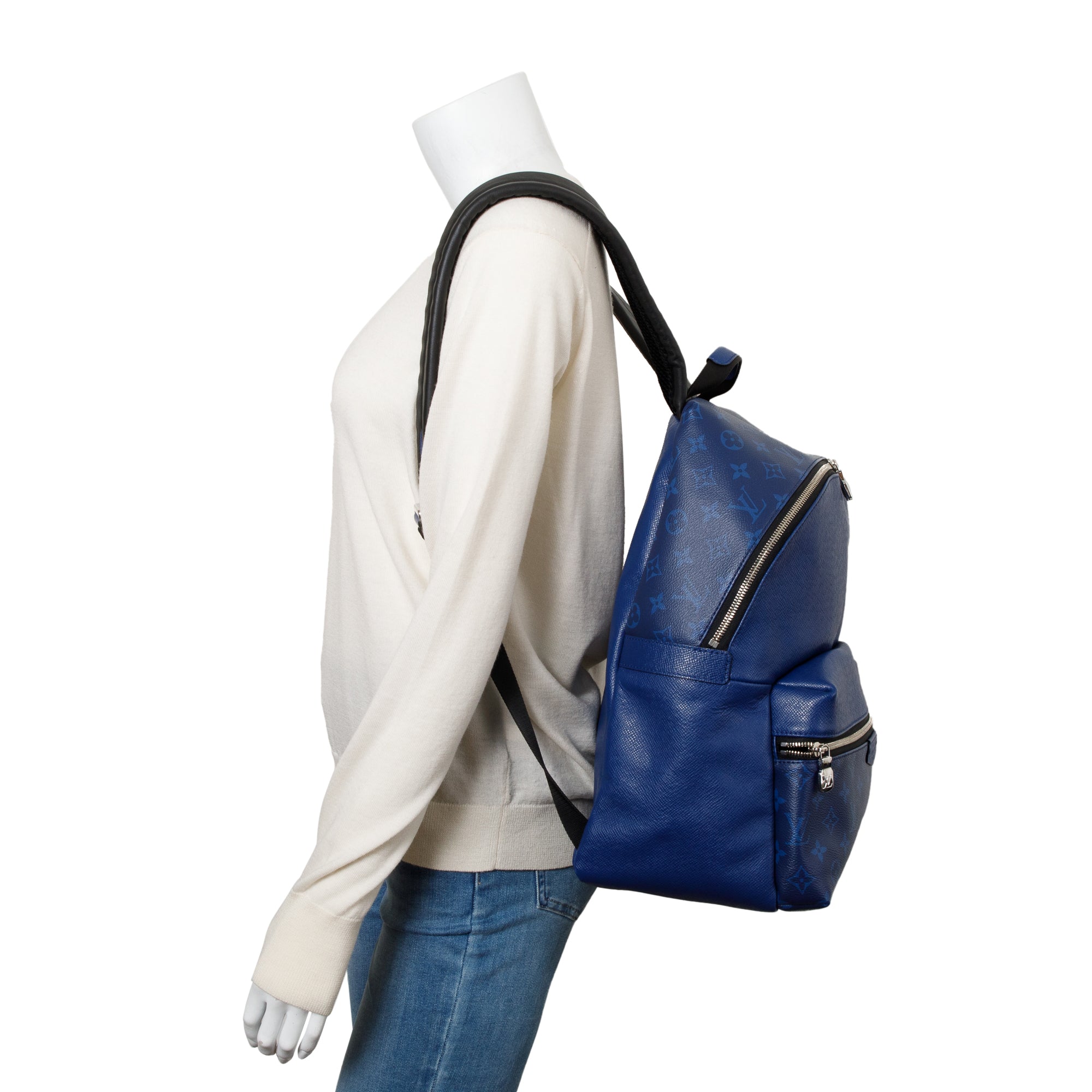 Louis Vuitton Blue Taigarama Discovery Backpack