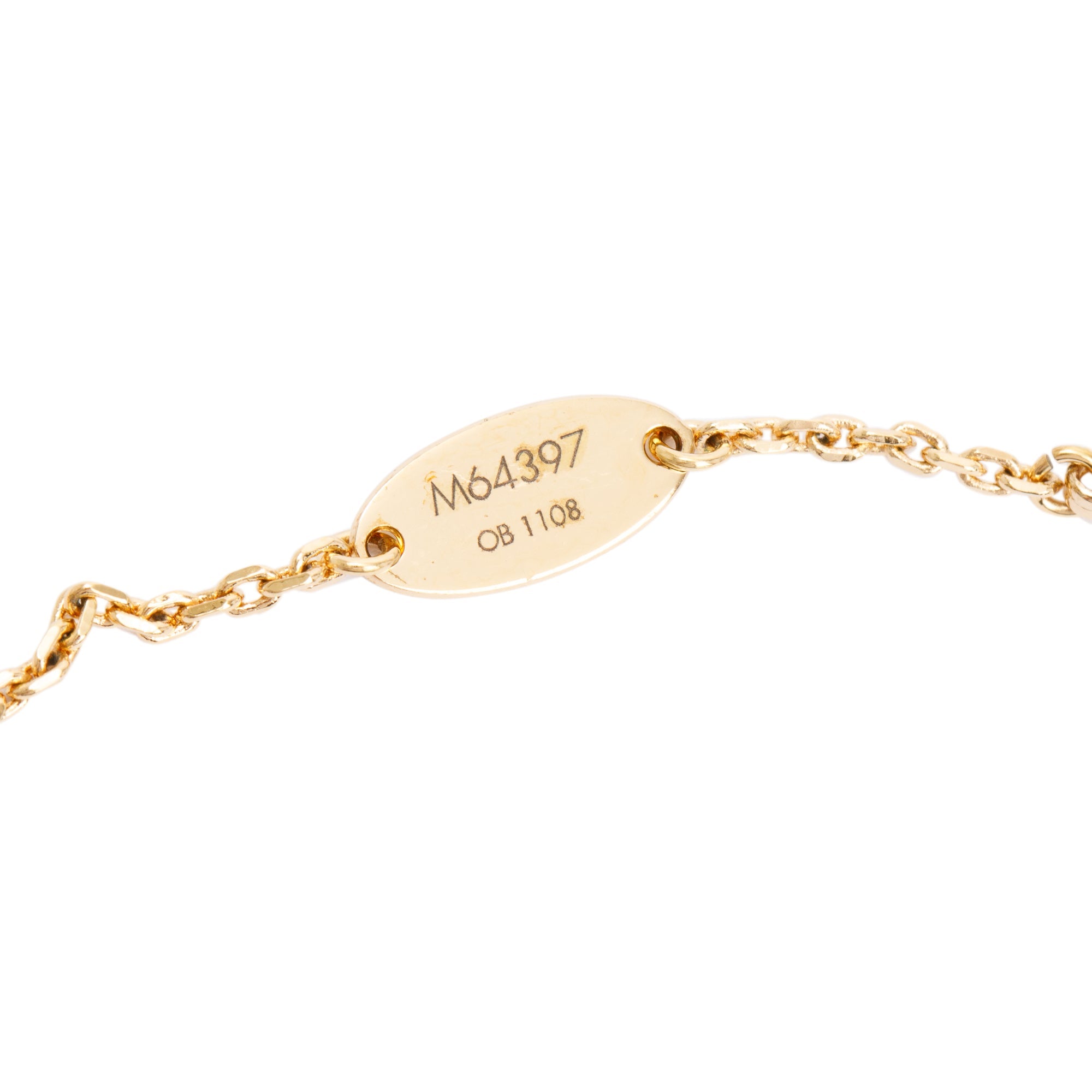 Louis Vuitton Brass Faux Pearl Collier Cool Angel Love Pendant Necklace