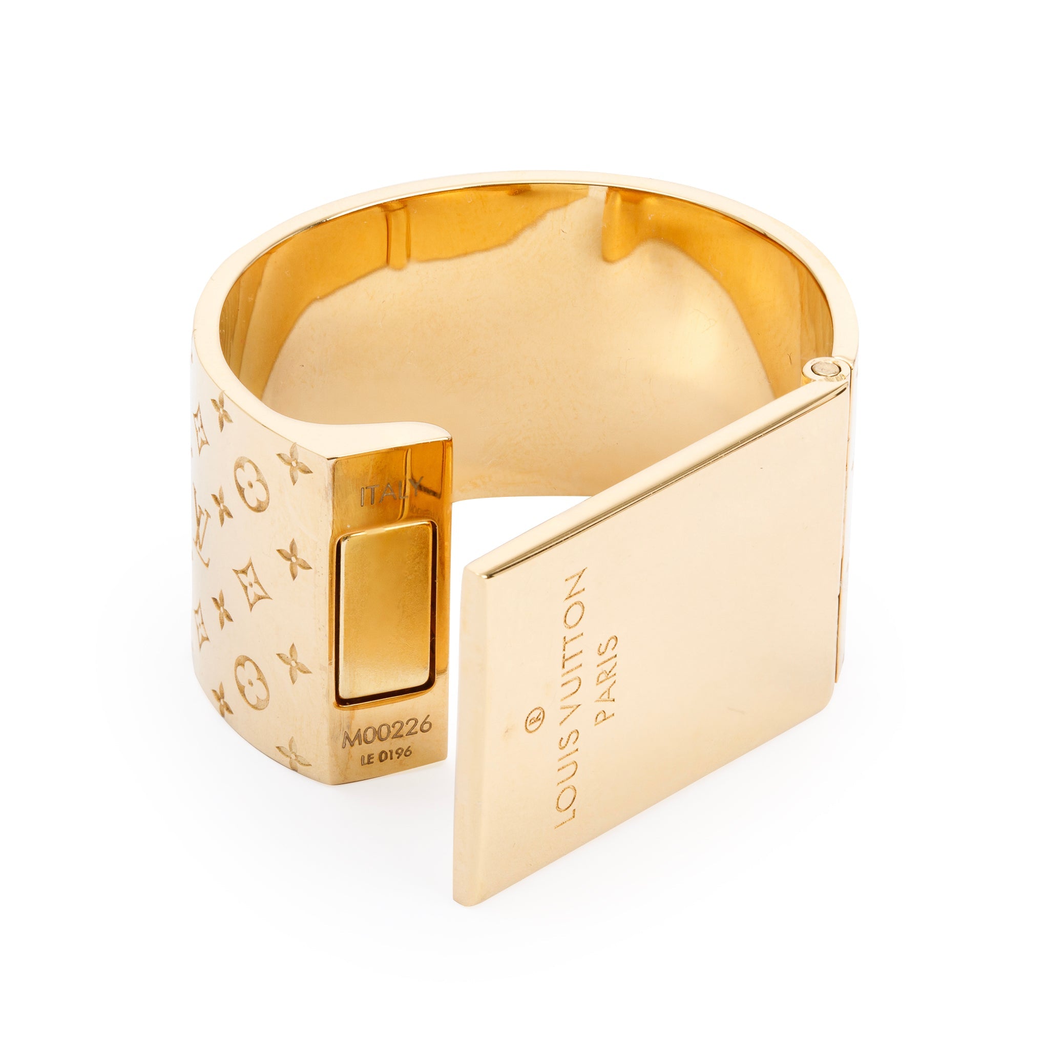 Louis Vuitton Brass Monogram Nanogram Scarf Ring w/ Box