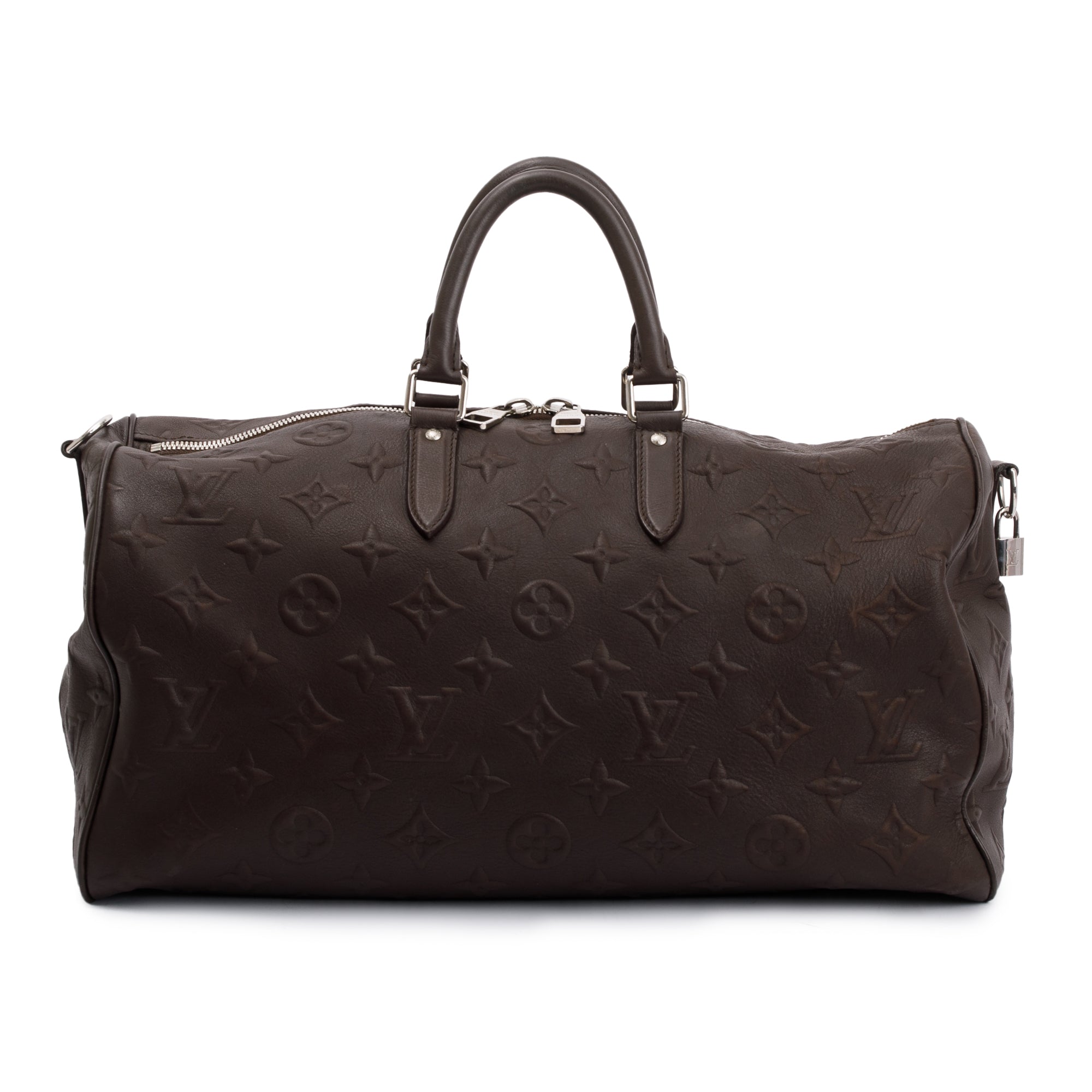 Louis Vuitton Brown Edun Monogram Revelation Keepall Bandouliere 45 w/ Strap