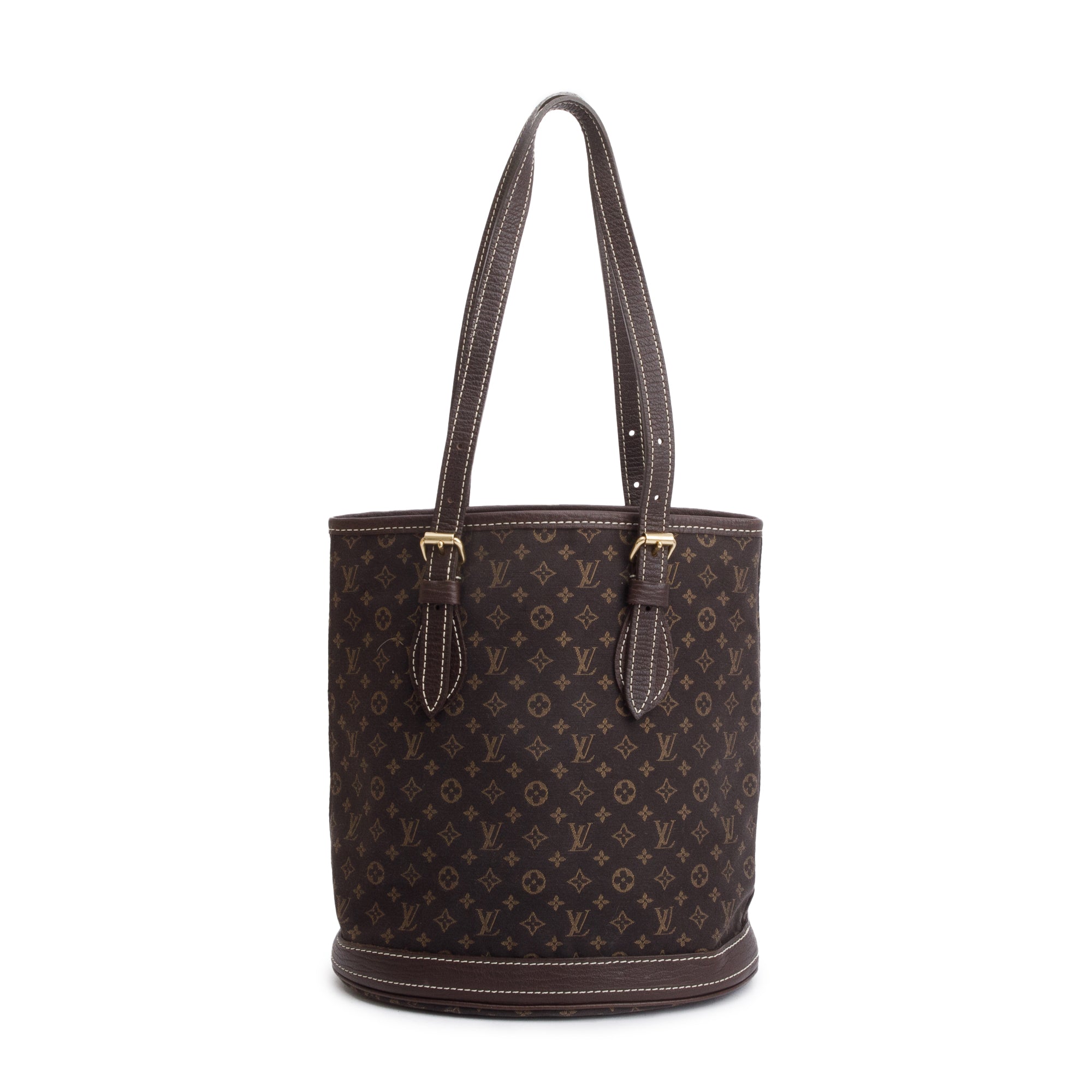 Louis Vuitton Brown Monogram Mini Lin Petit Bucket Bag